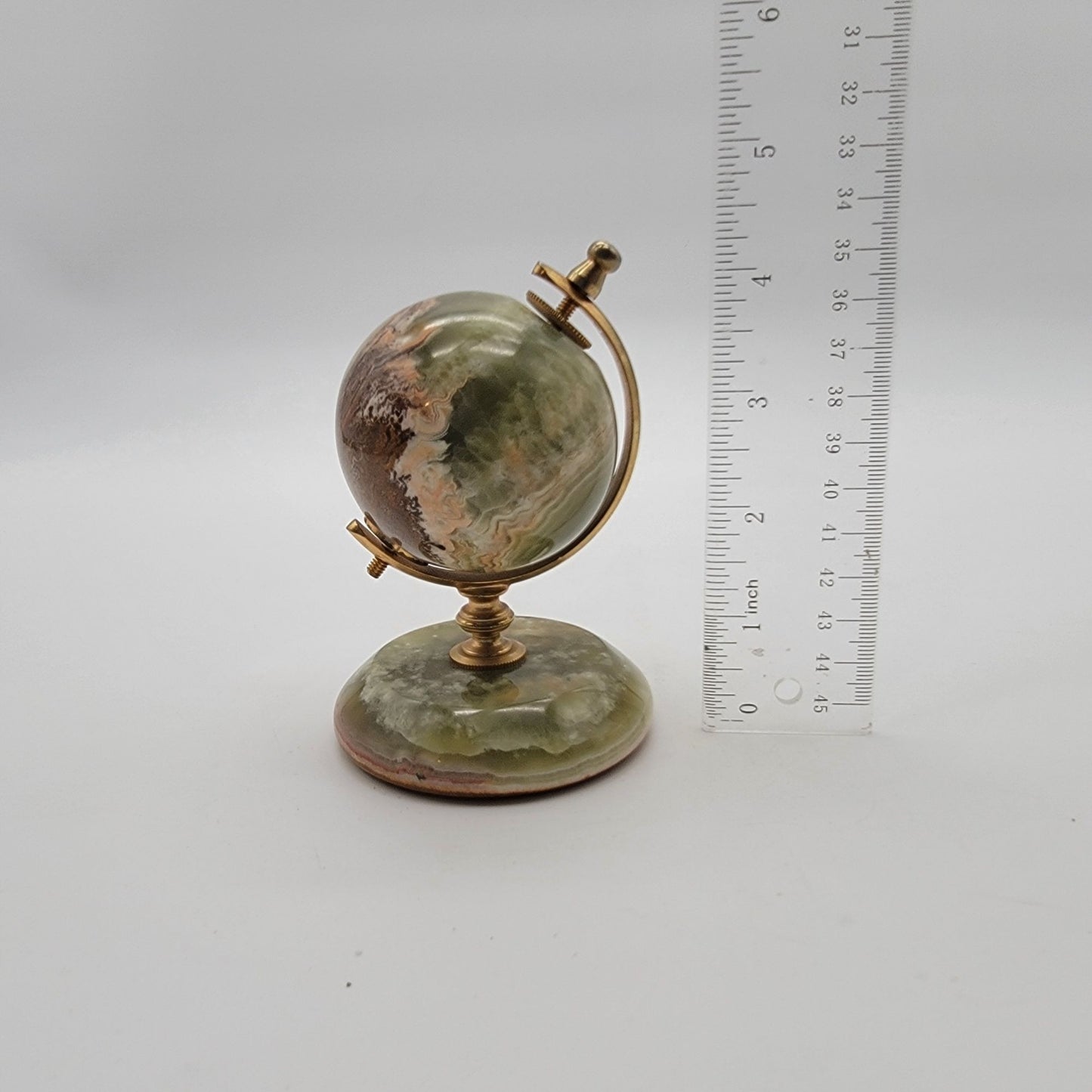 Onyx Sphere Desk Globe With Brass Stand