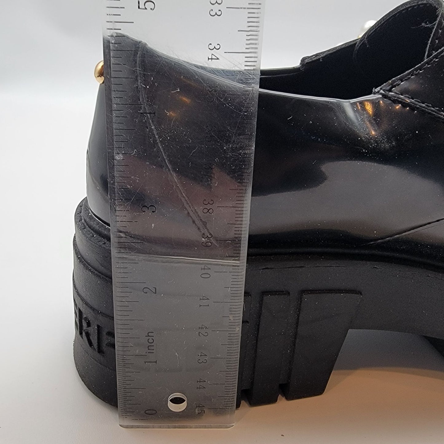 Karl Lagerfeld Paris Raza Black Platform Oxford Shoes Womens Size 11