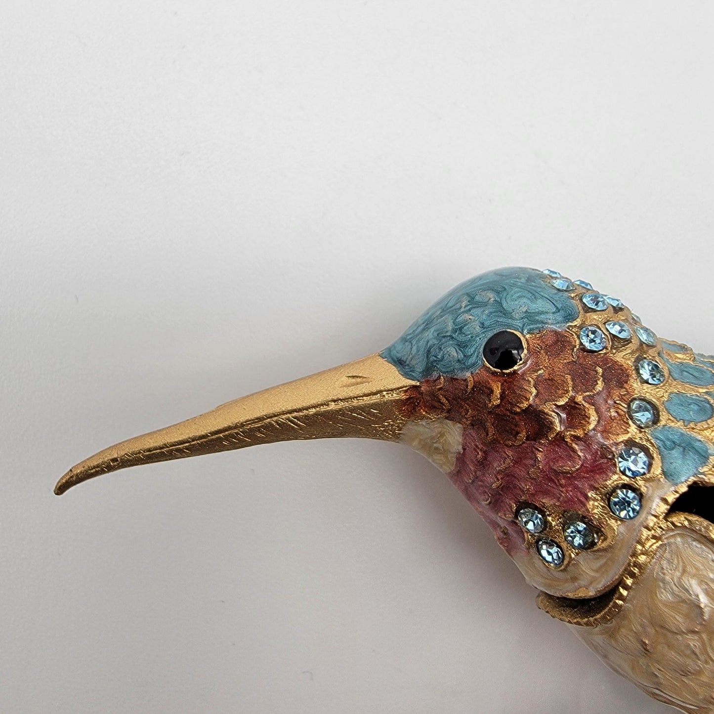 The Art Of Cloisonne Hummingbird Trinket Box