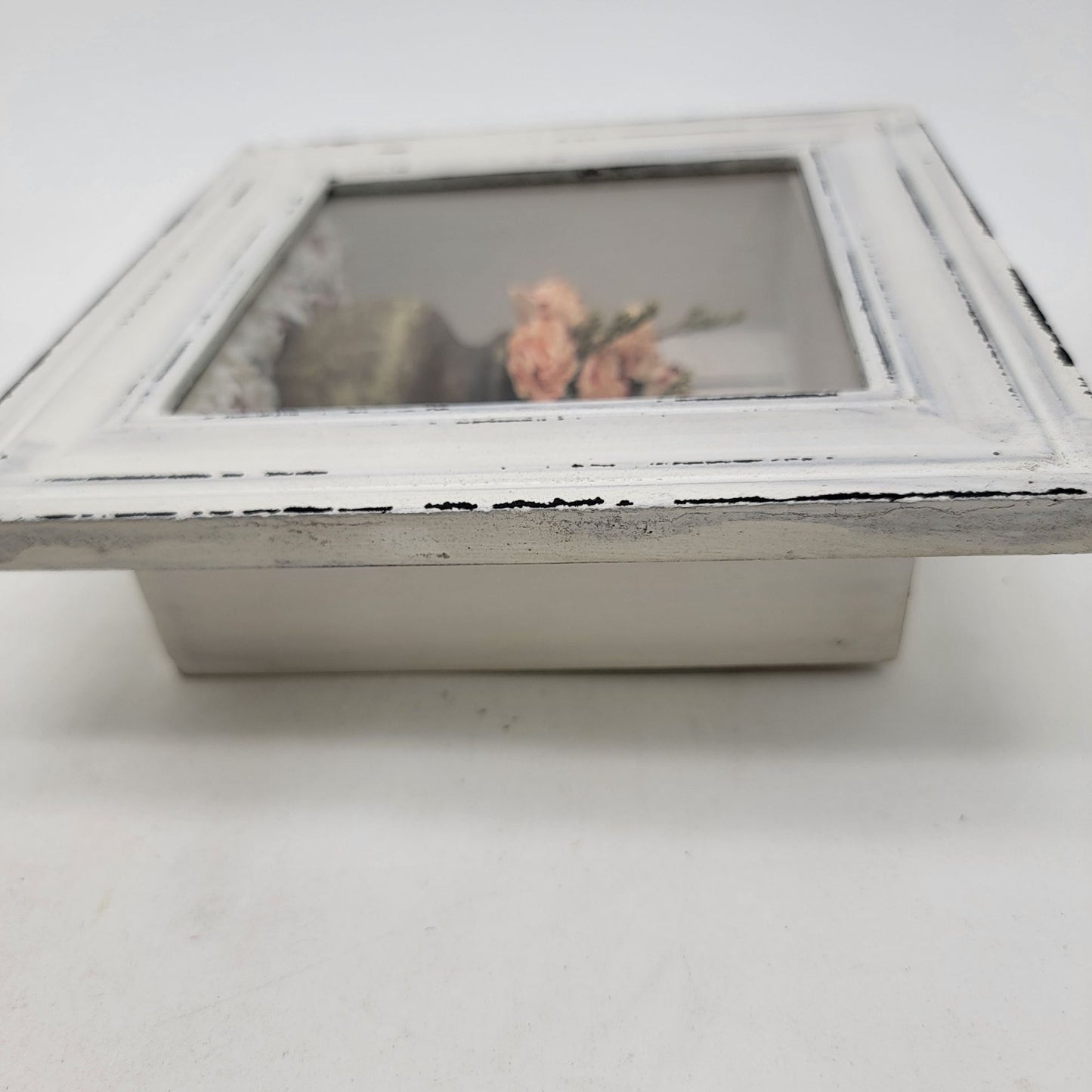 Vintage Dennis East International Pink Carnations In Vase Shadowbox Wall Art