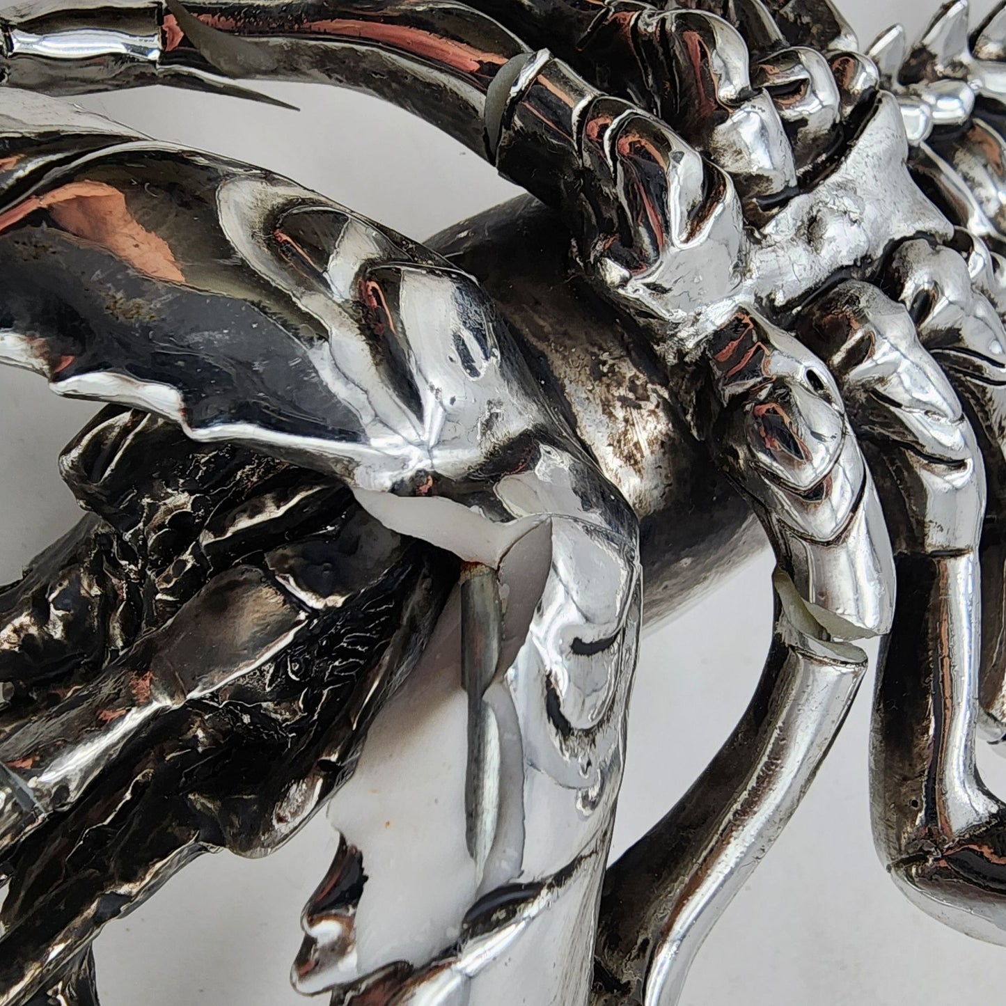 Silver-Tone Lobster Sculpture  Coastal Decor Piece