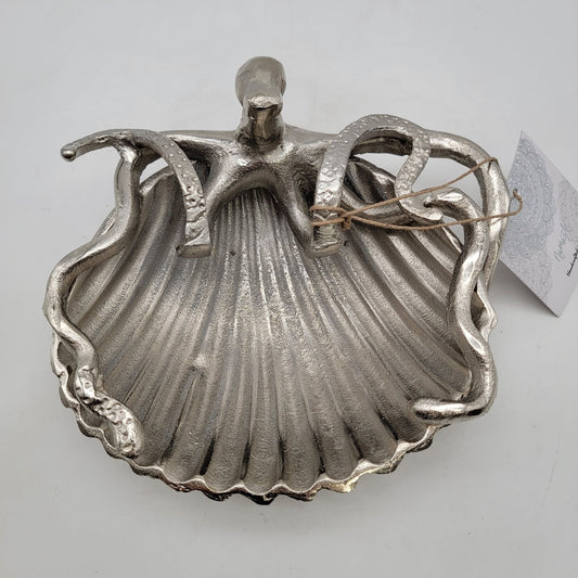 Silver Tone Metal Octopus Trinket Dish By Namaste