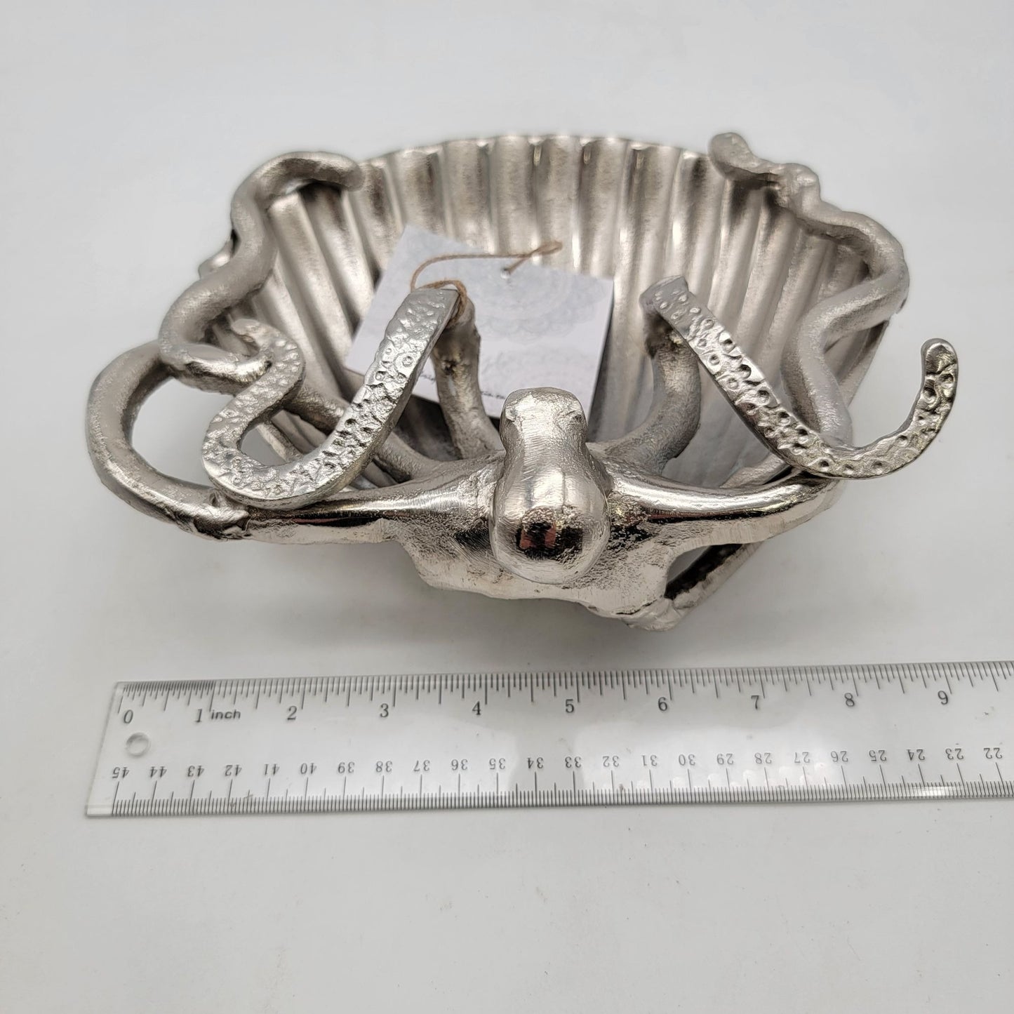 Silver Tone Metal Octopus Trinket Dish By Namaste