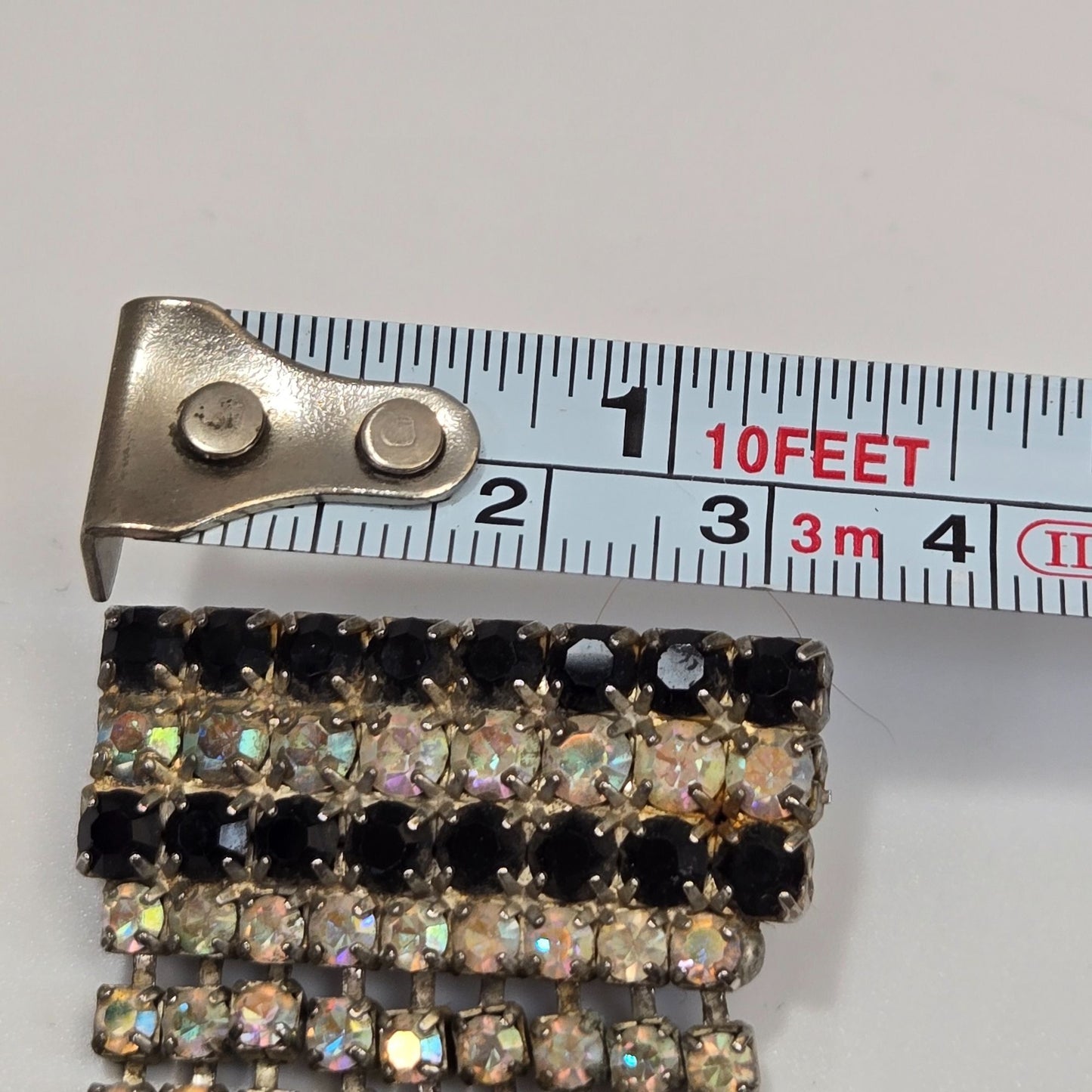 Art Deco Waterfall Rhinestone Brooch