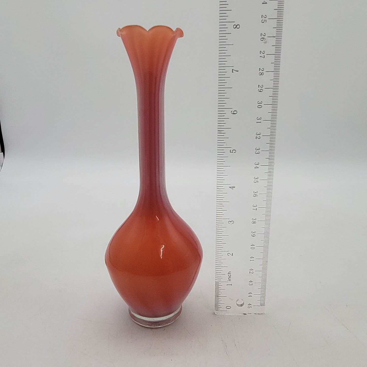 Vintage Pink Art Glass Bud Vase