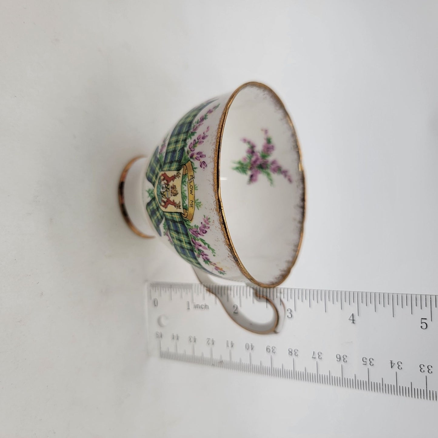 Vintage Royal Stafford Tea Cup & Saucer Tartan Series "Campbell" Clan Made In England