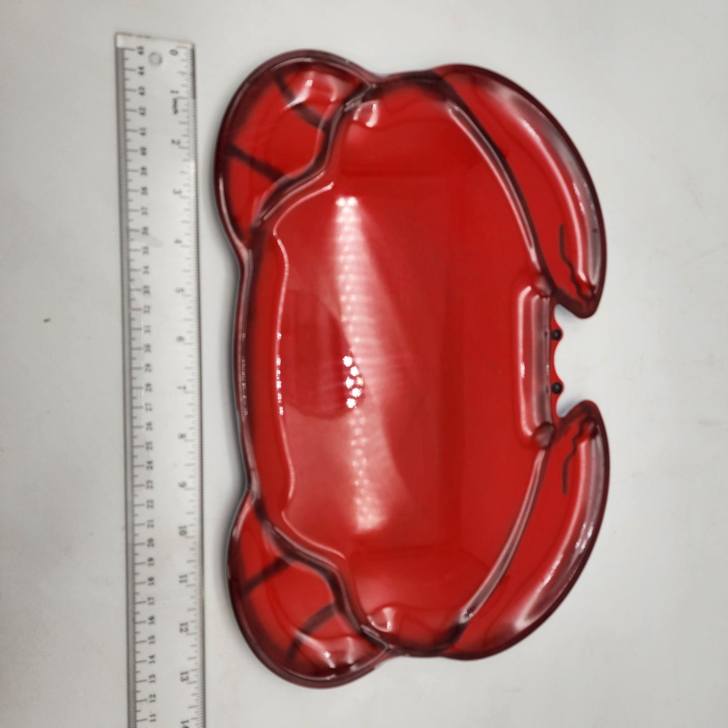 Vintage Red Crab Melamine Serving Trays -Set Of 4