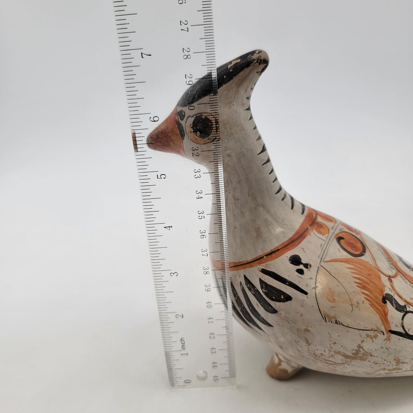 Vintage Tonala Folk Art Pottery Quail Bird Sculpture