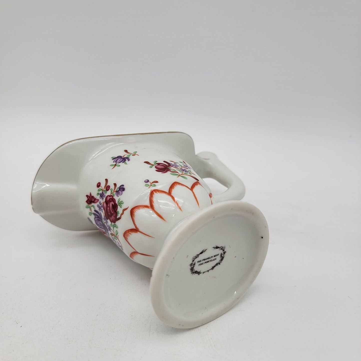 Vintage Franklin Mint Porcelain Floral Creamer