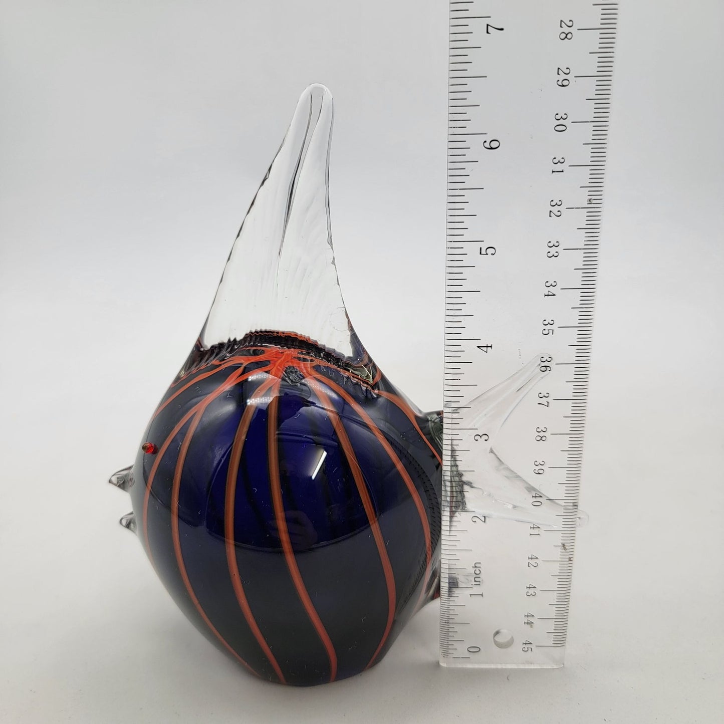 Vintage Art Glass Angel Fish Sculpture Paperweight