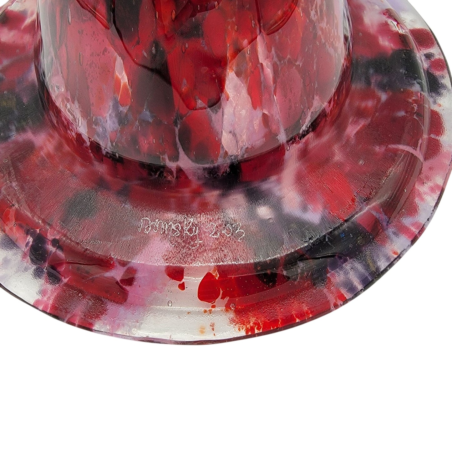 Domsky Glass Compote Signed 2013