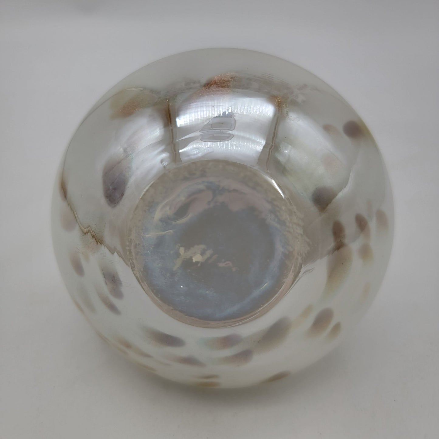 Vintage Iridescent Glass Perfume Bottle With Stopper