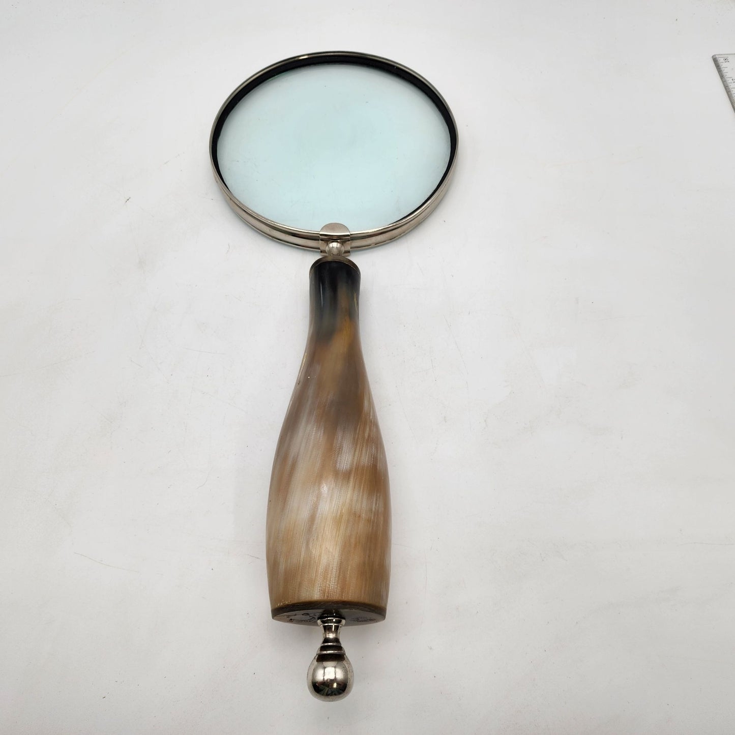 Huge Jumbo Magnifying Glass With Polished Horn Handle
