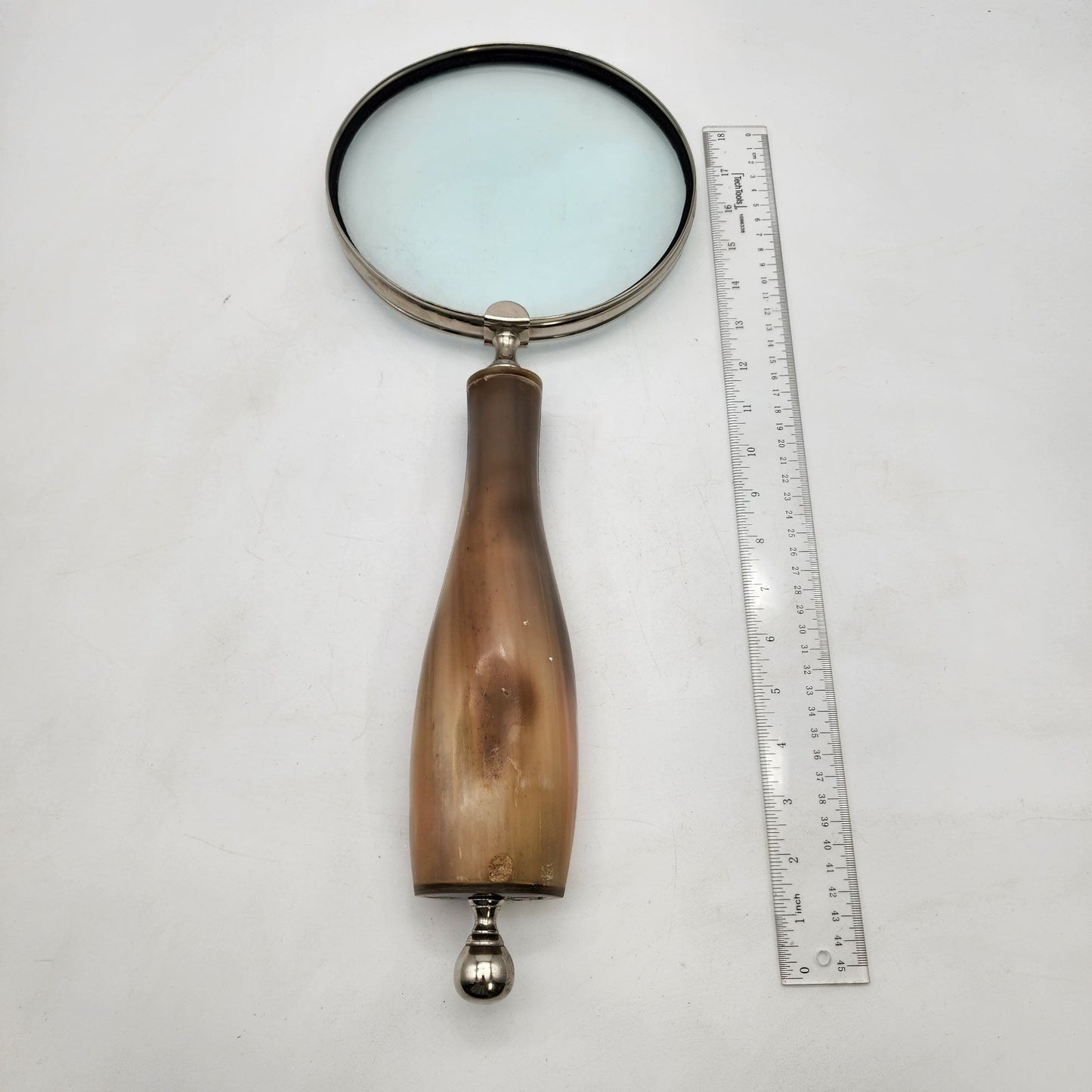 Huge Jumbo Magnifying Glass With Polished Horn Handle