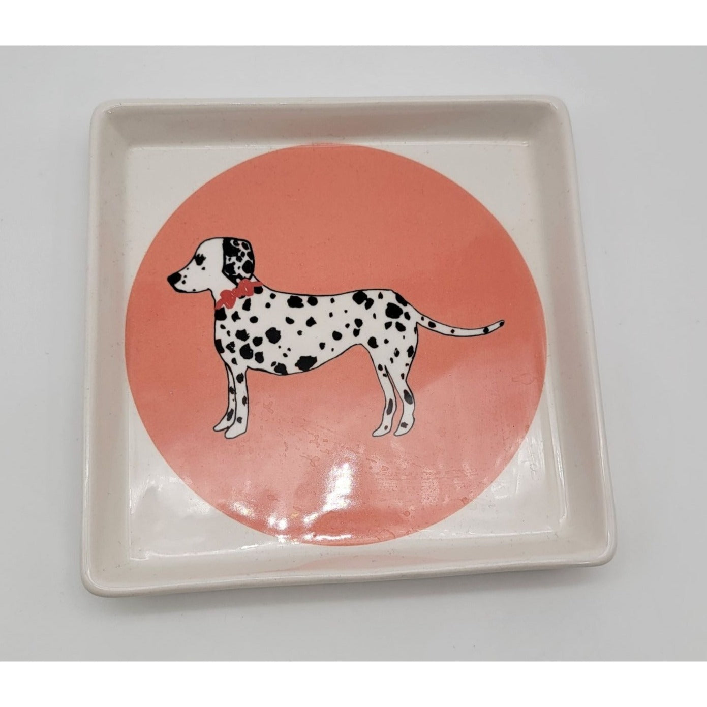 Magenta Square Tray With Dalmatian
