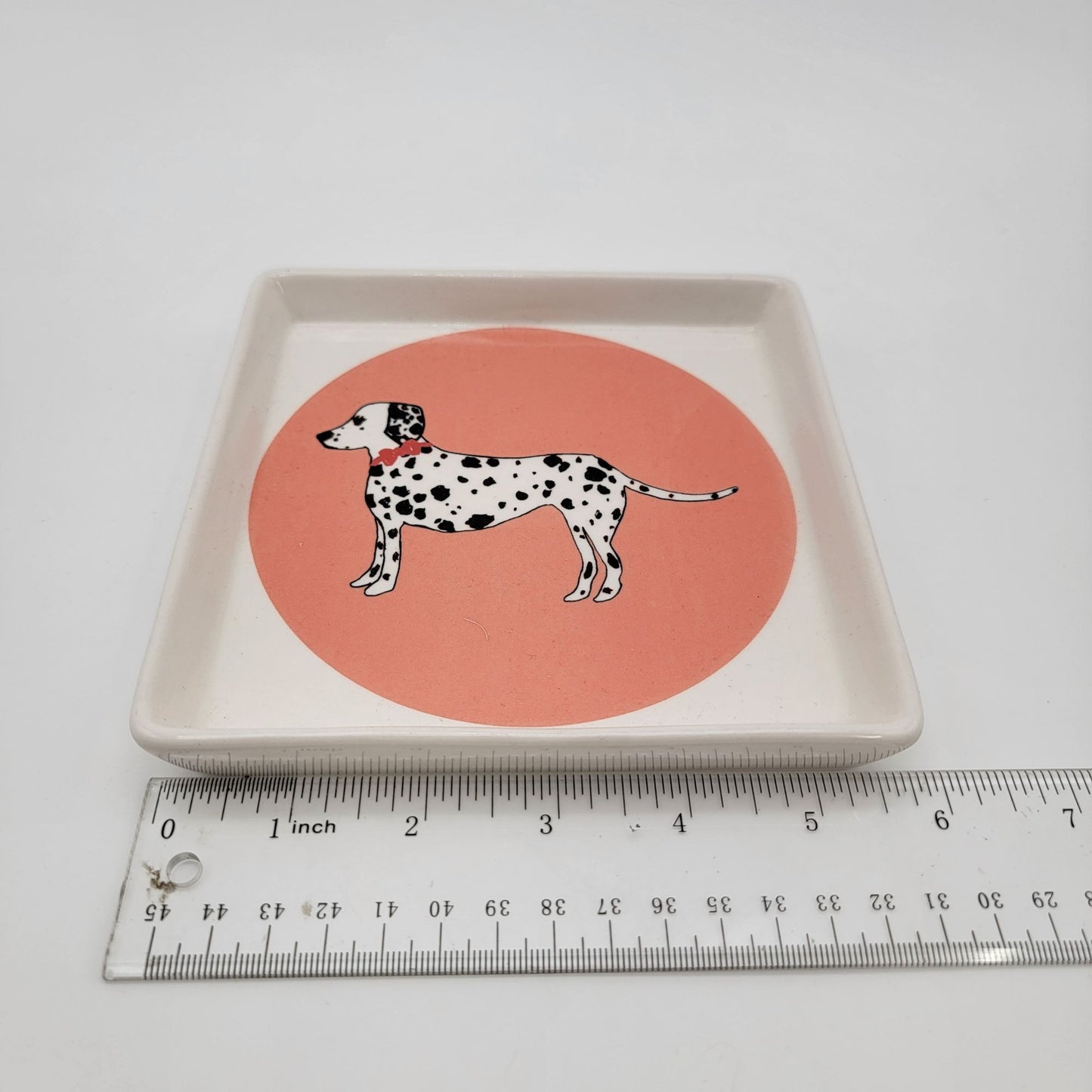 Magenta Square Tray With Dalmatian