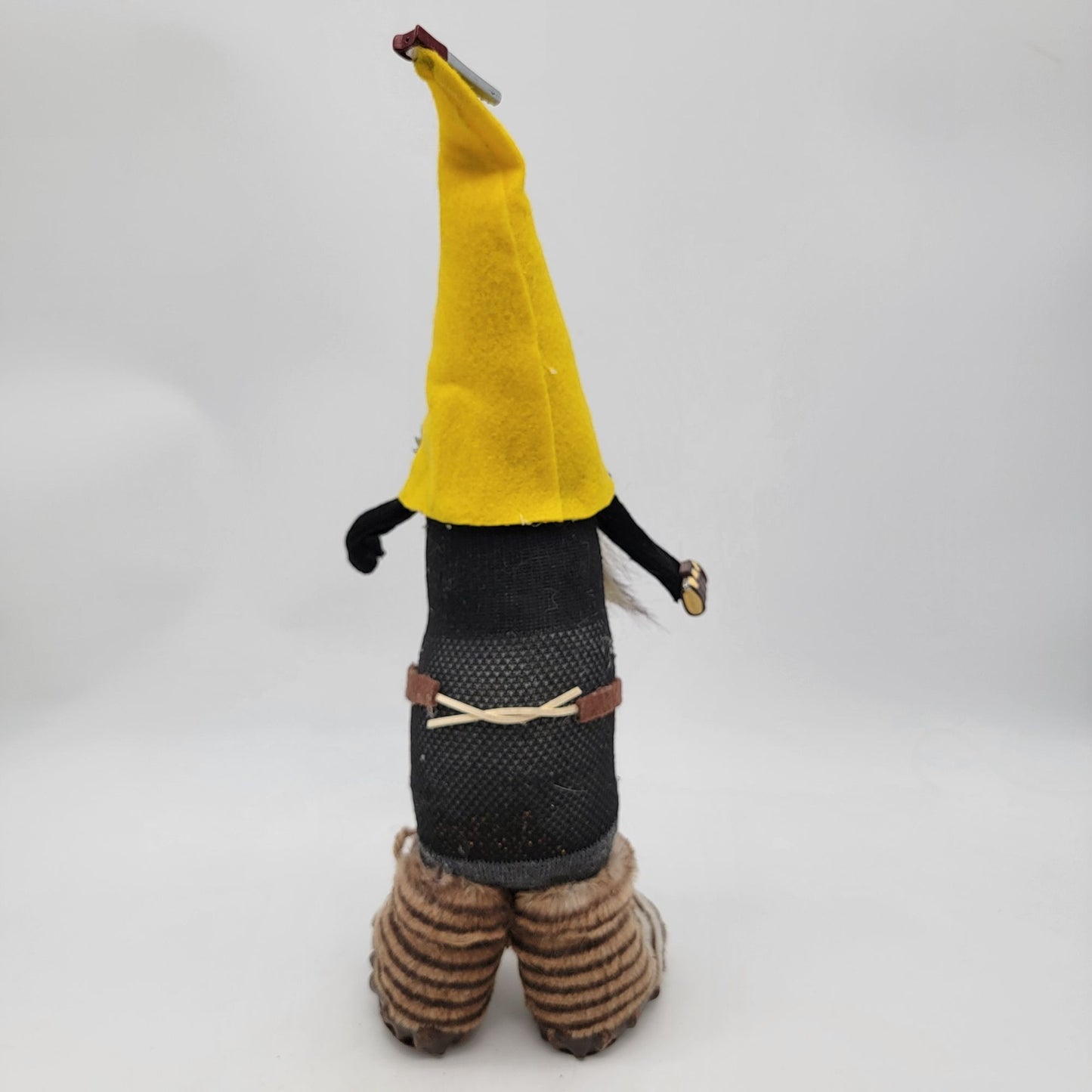 Handyman Gnome With Yellow Hat & Faux Fur Boots