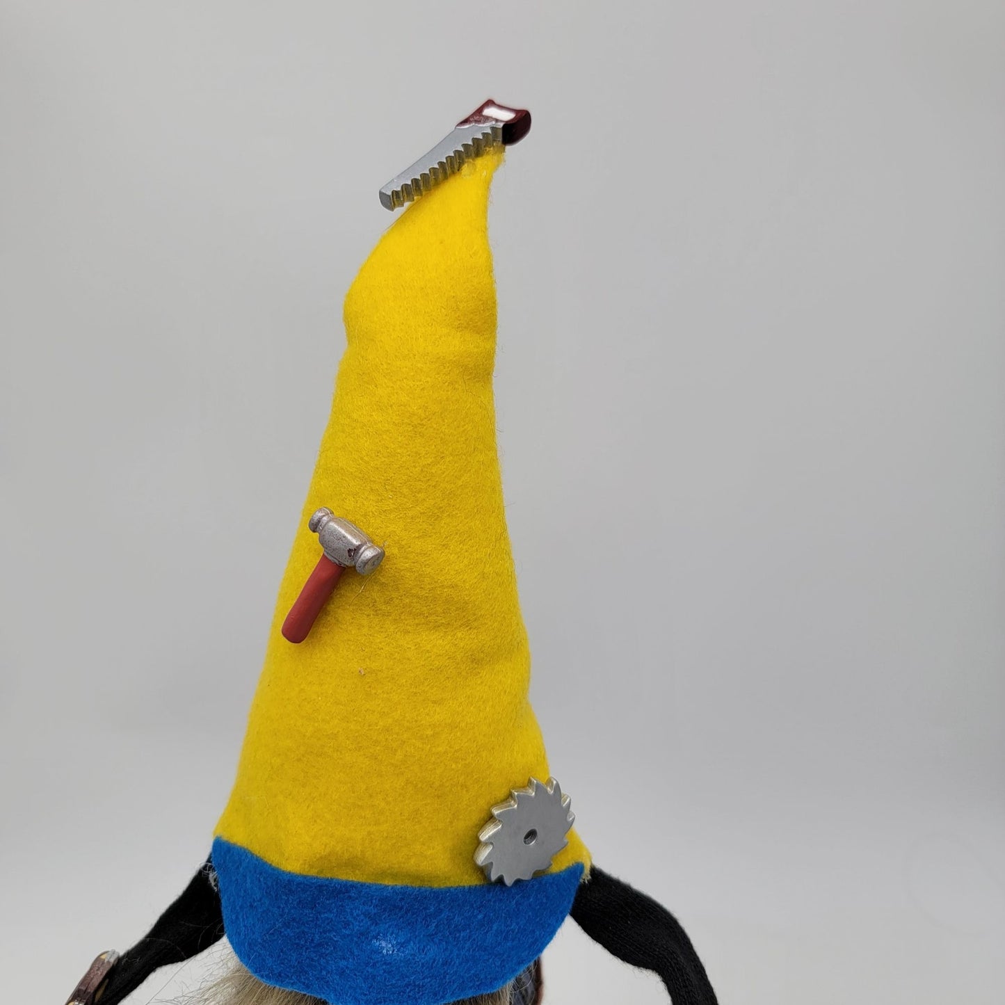 Handyman Gnome With Yellow Hat & Faux Fur Boots