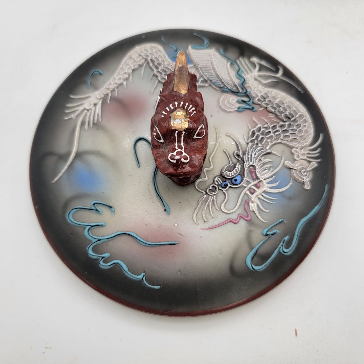 Japanese Dragonware Moriage Ice Bucket W/ Lid