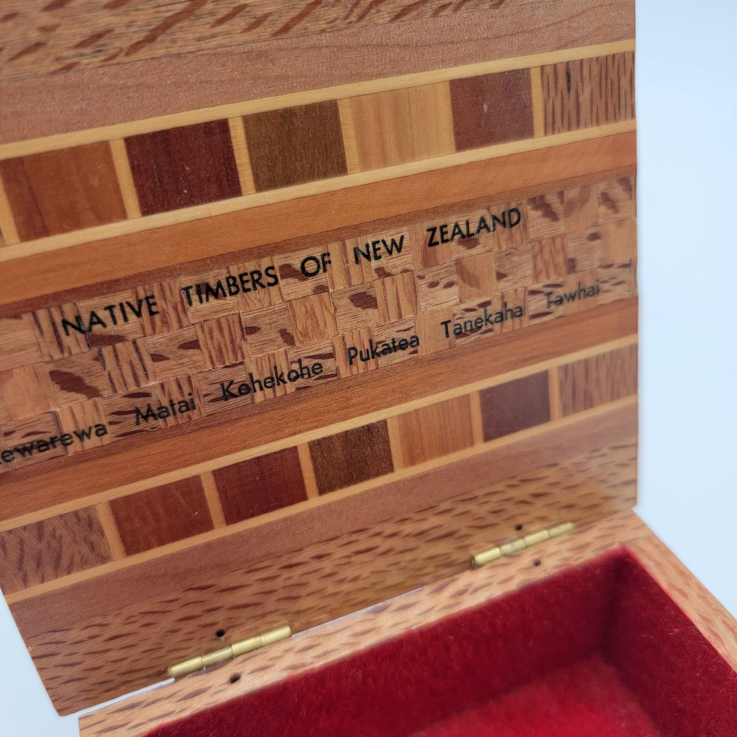 Sovereign Woodware New Zealand Native Timber Wooden Box With Hinged Lid