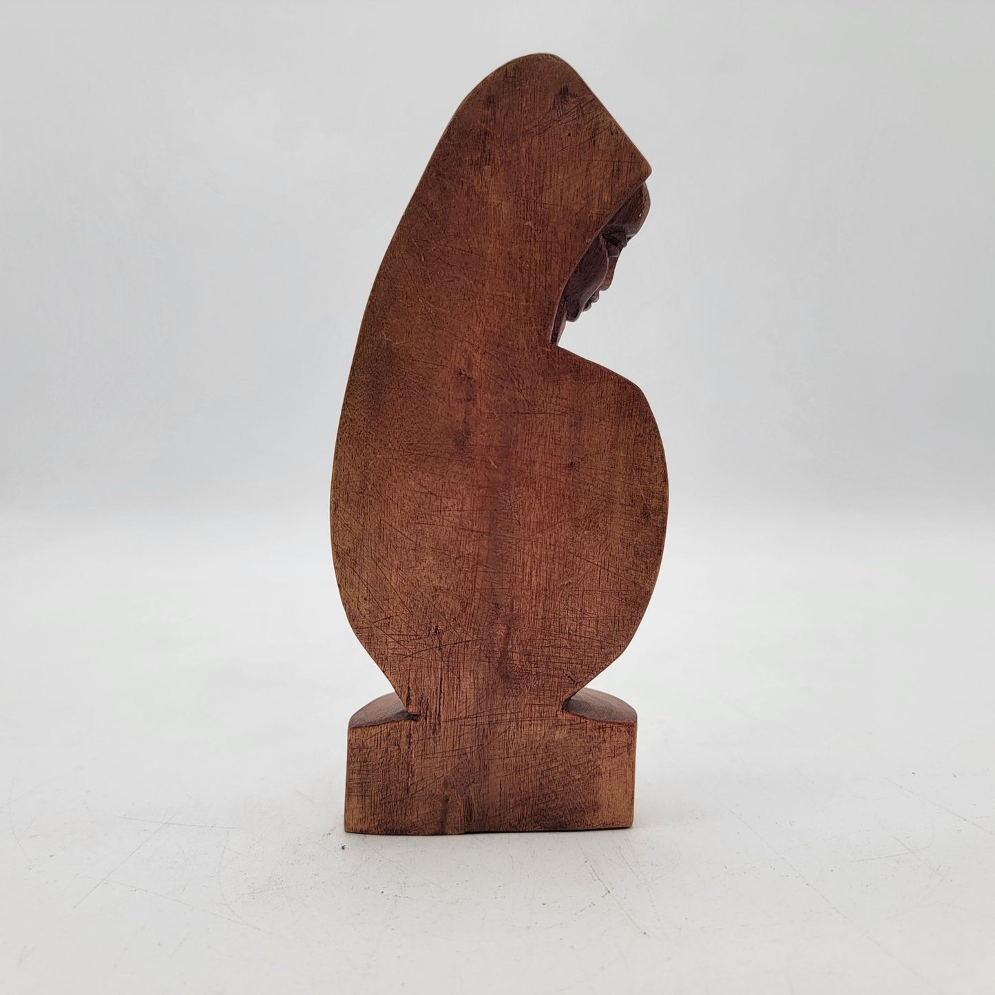 Hand-Carved Wooden Madonna & Child Figurine