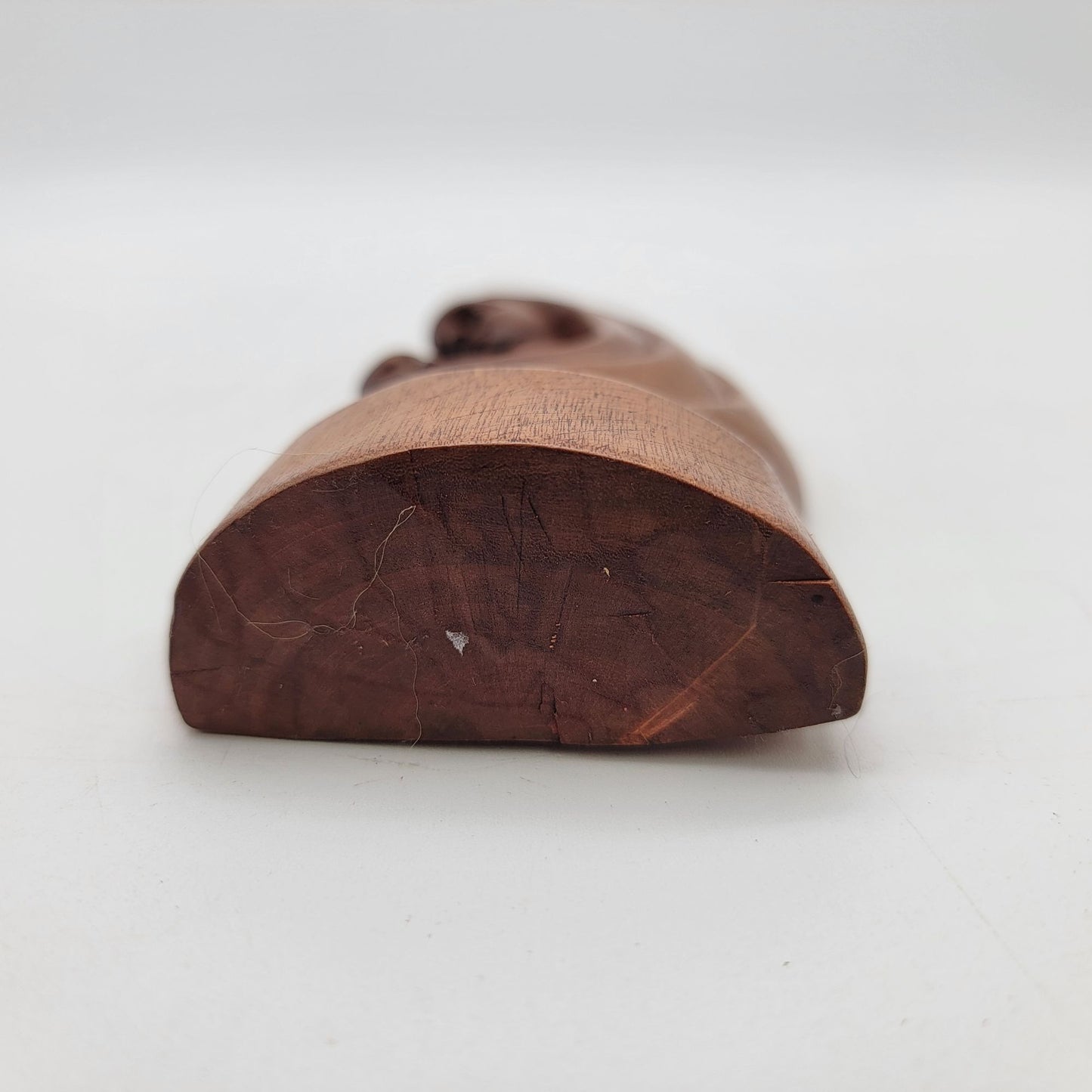 Hand-Carved Wooden Madonna & Child Figurine