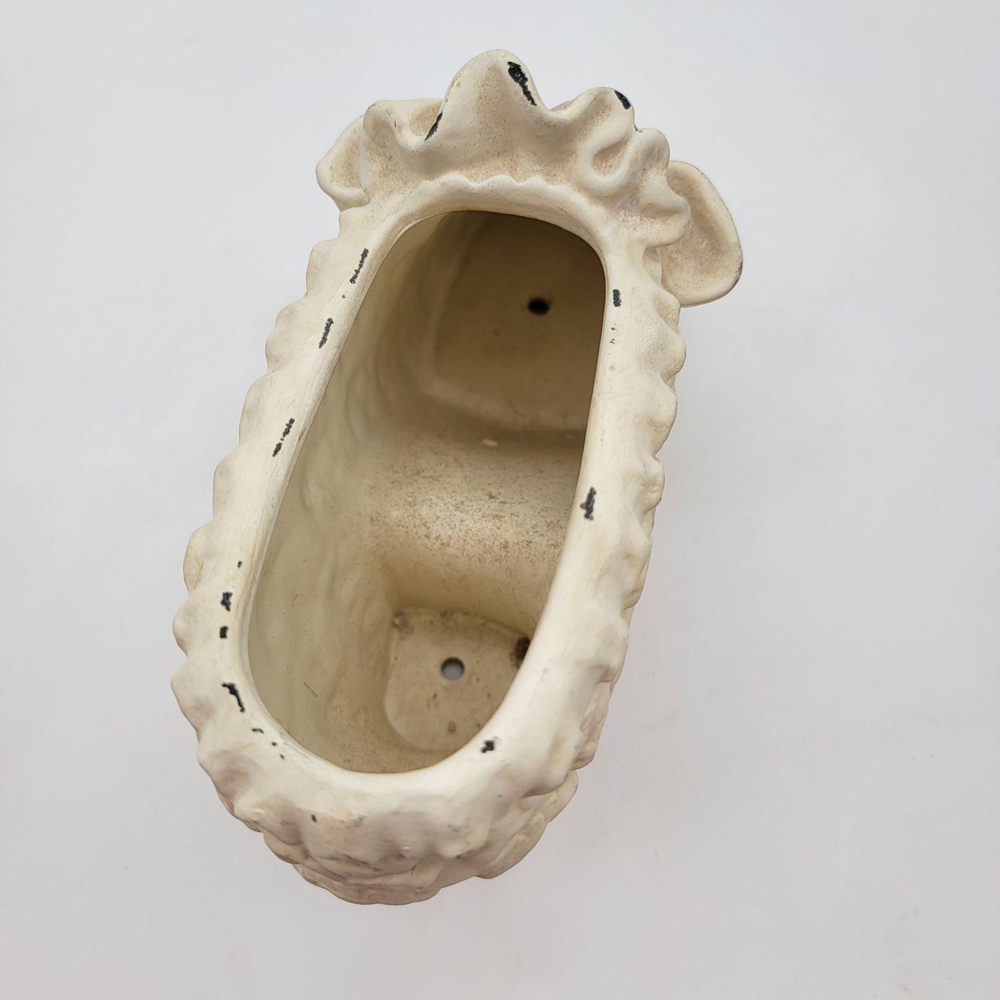Vintage Victorian Style White Ceramic Shoe Planter