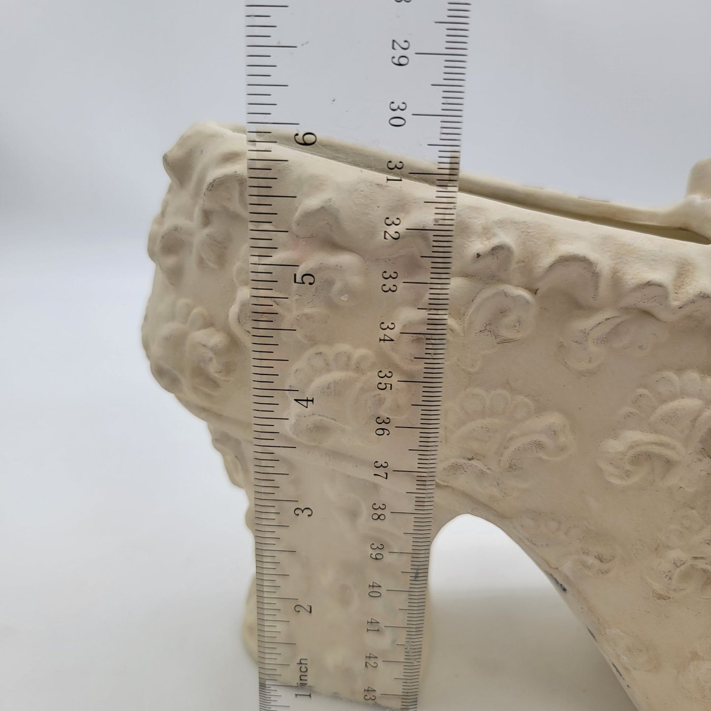 Vintage Victorian Style White Ceramic Shoe Planter