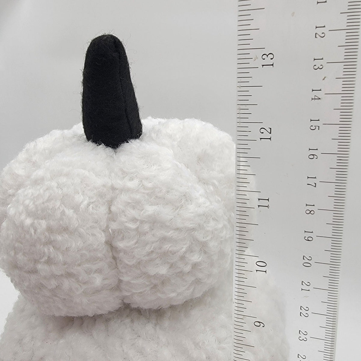 White Triple Stacked Plush Halloween Pumpkins