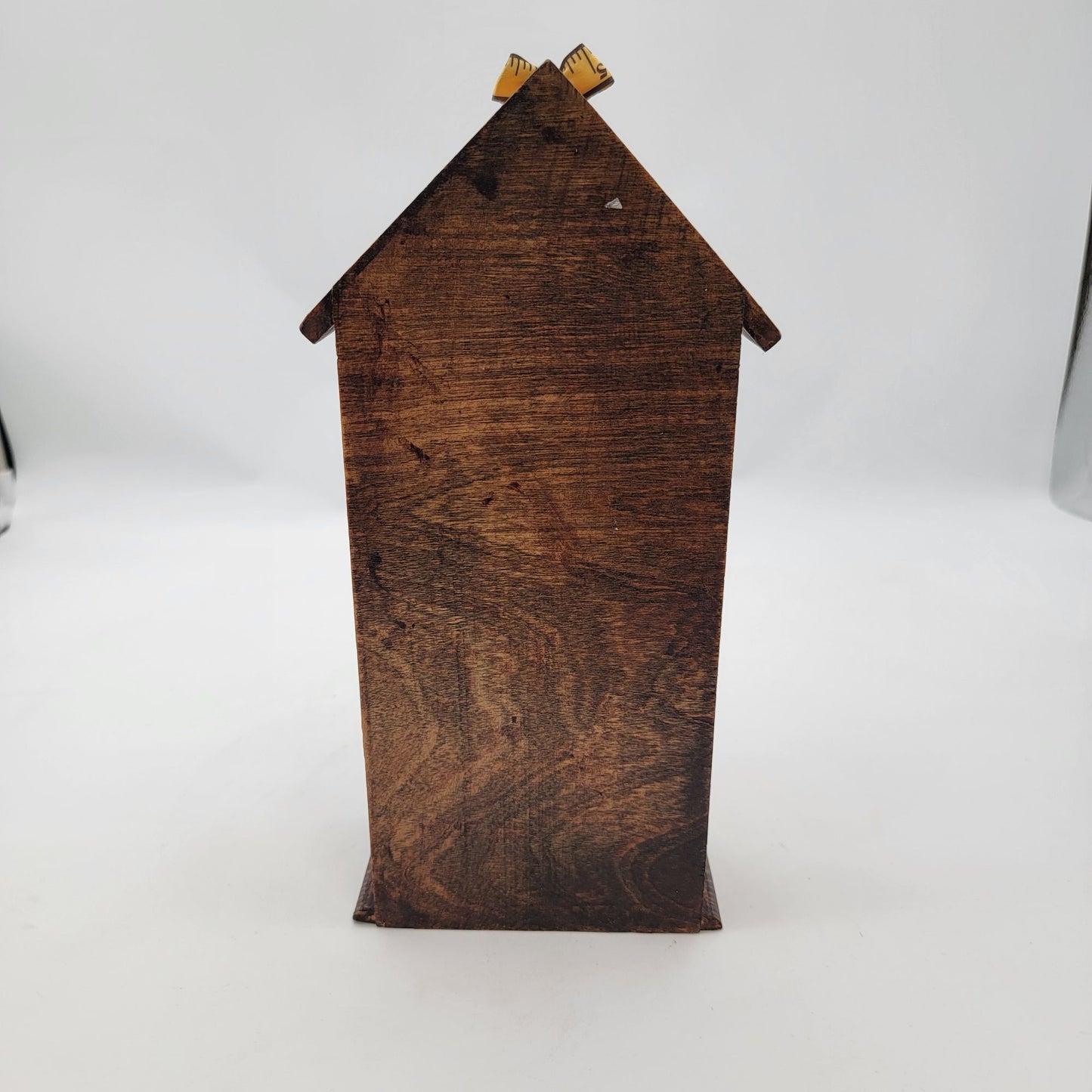 Vintage Wooden Sewing-Themed Miniature Cabinet With Drawer