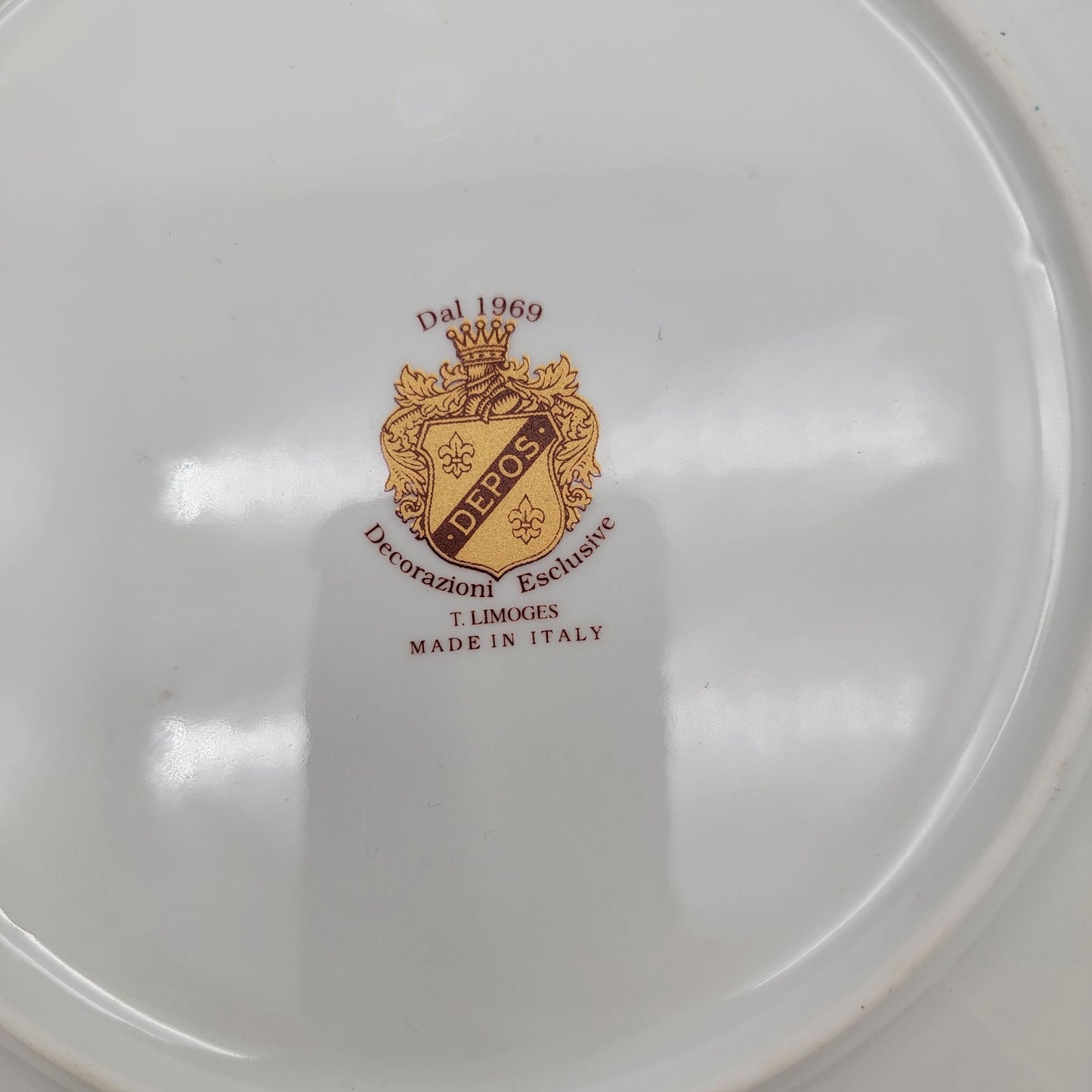 Vintage T. Limoges 24K Gold Gilded Porcelain Plate With Cherubs