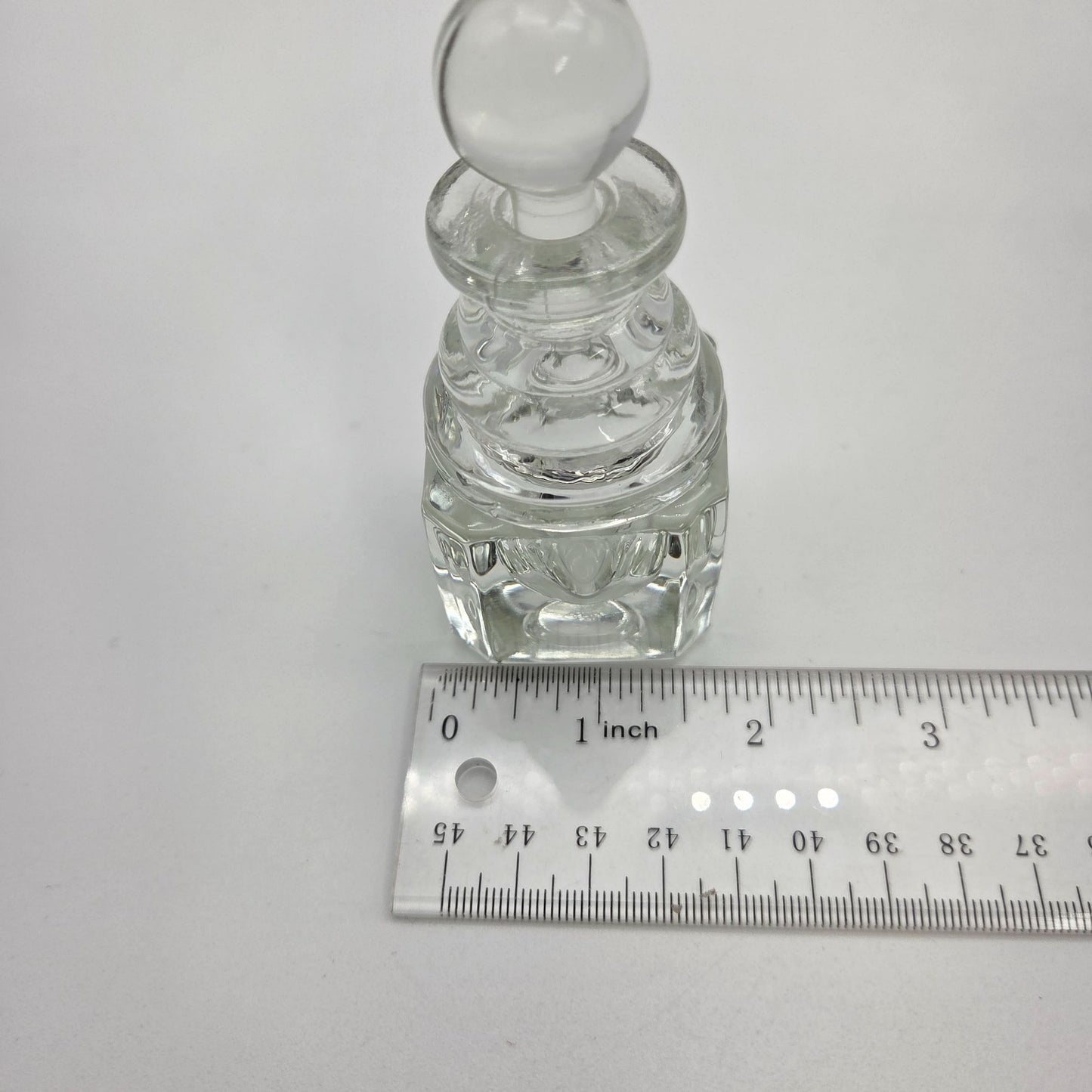 Vintage Art Deco Tower Glass Perfume Bottle
