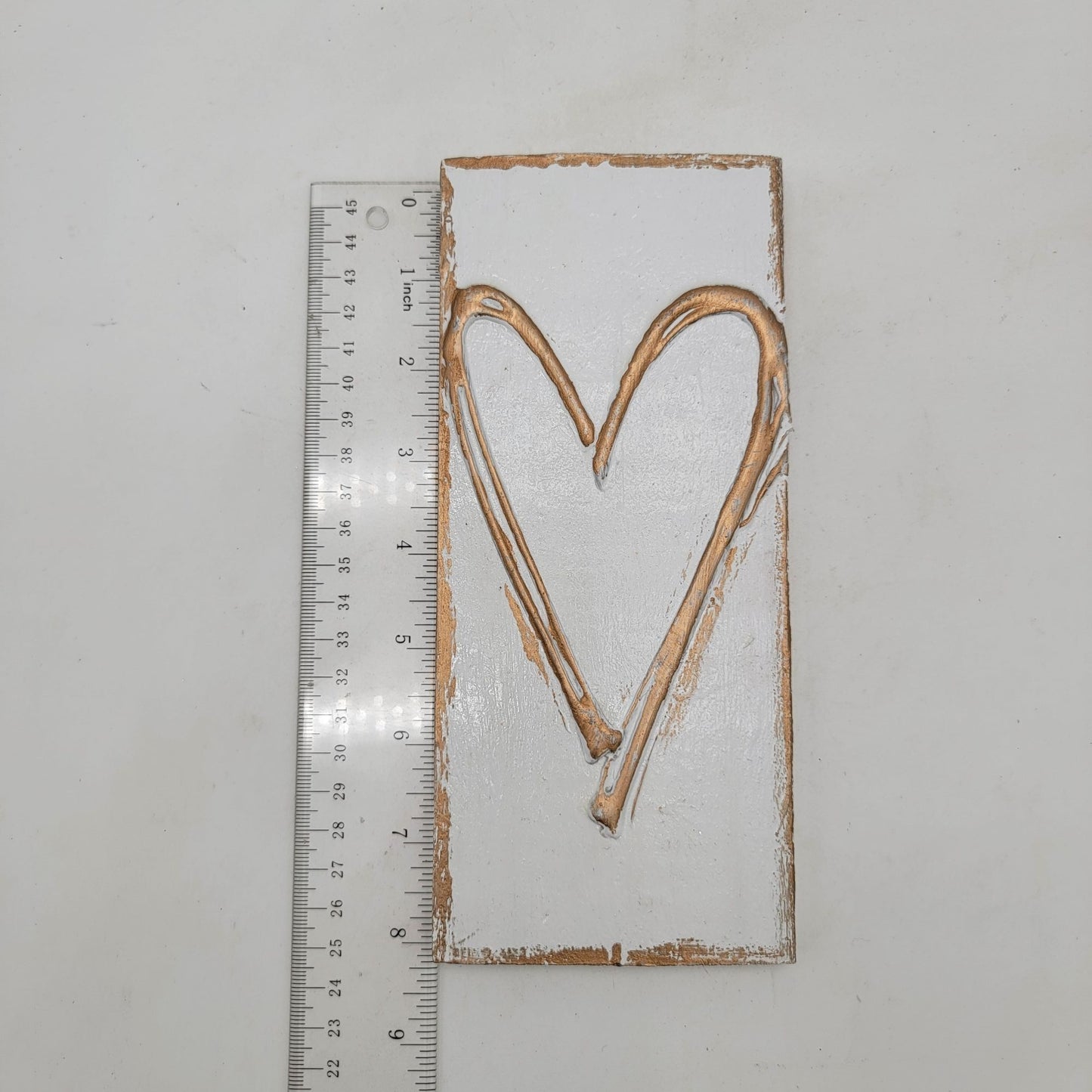 Coddlewomple Rustic Heart Wood Wall Art Tall Distressed White