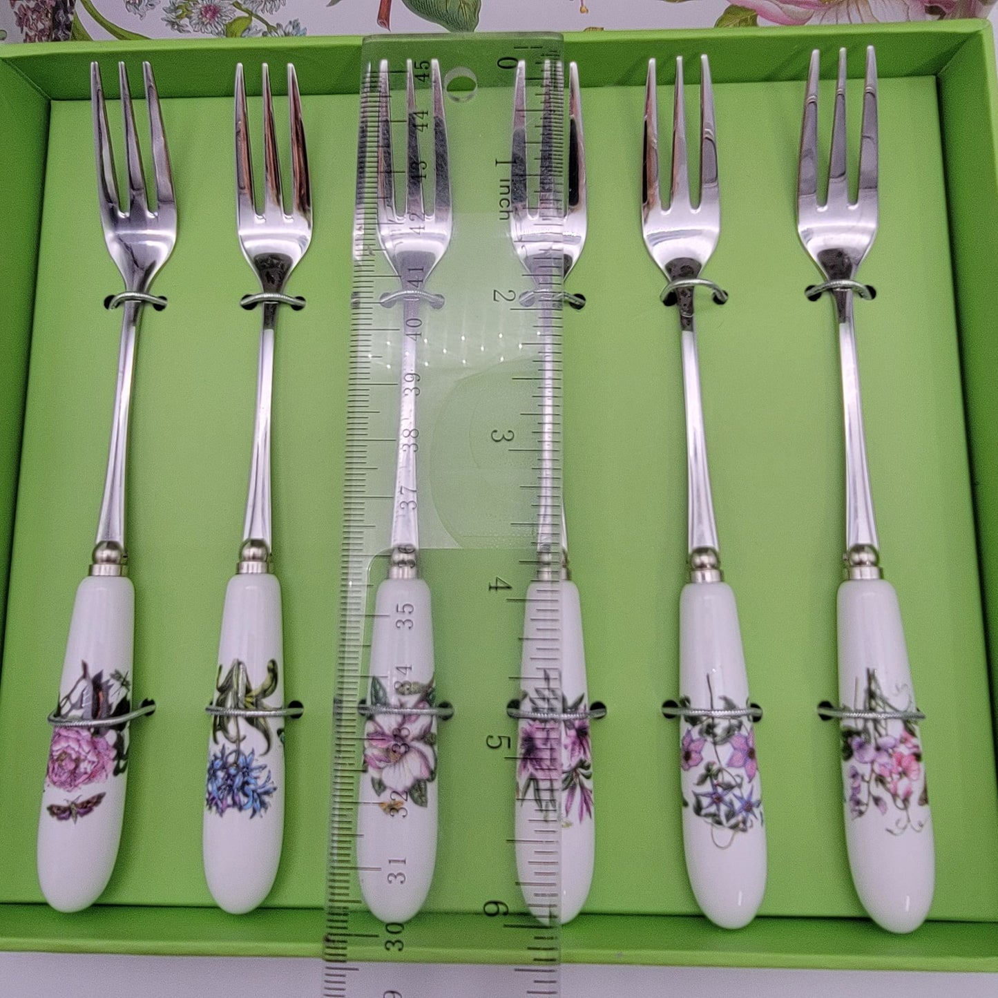 Portmeirion Botanic Garden Pastry Forks Set Of 6