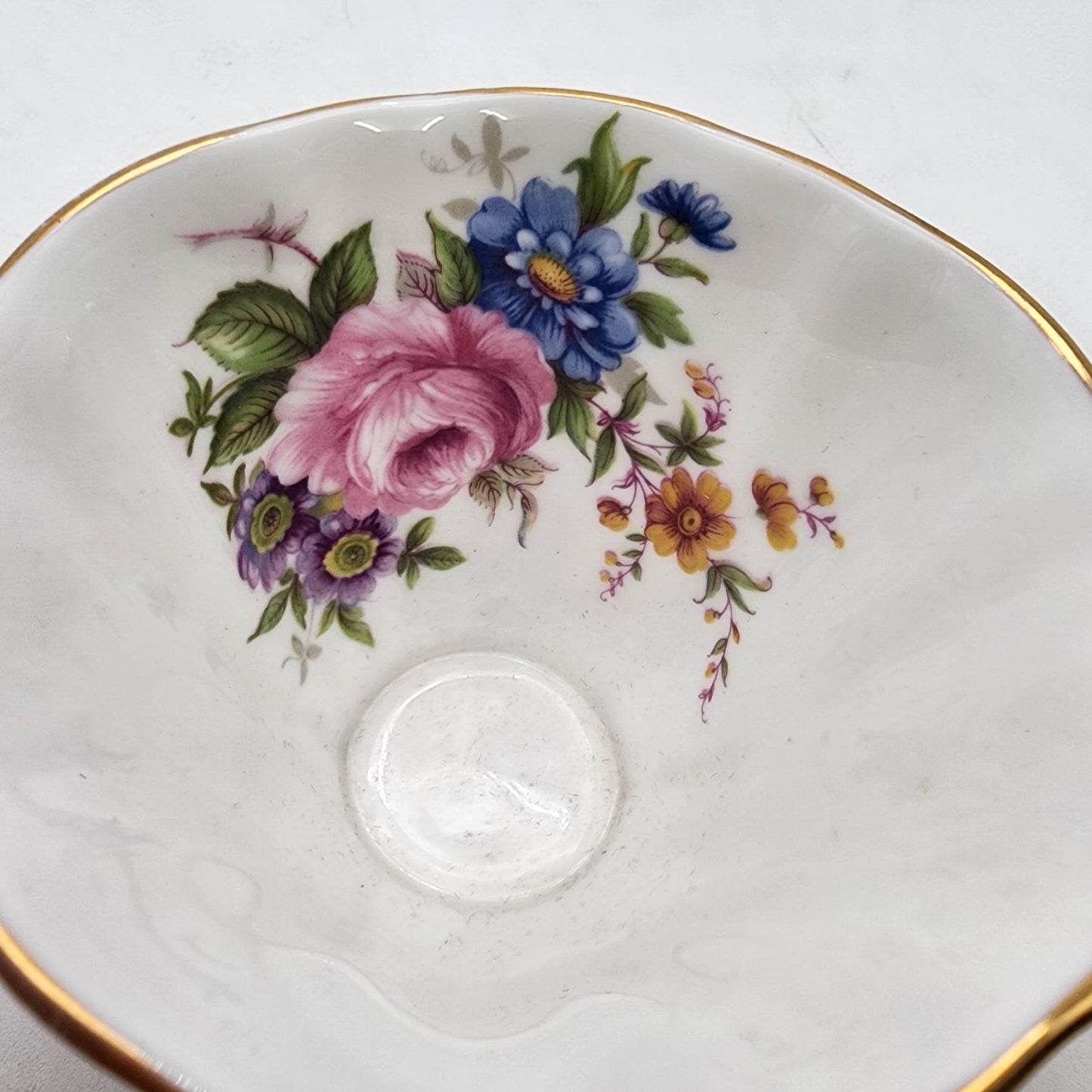 Vintage Rosina Fine Bone China Green & Gold Teacup And Saucer Set