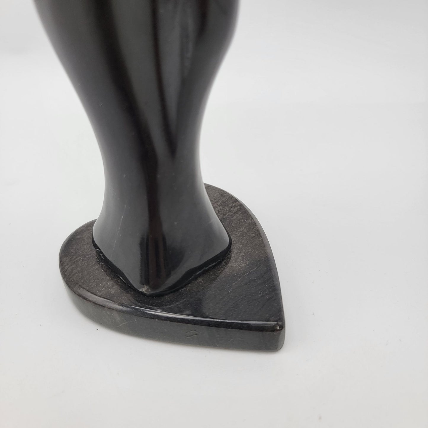 Abstract Black Stone Sculpture
