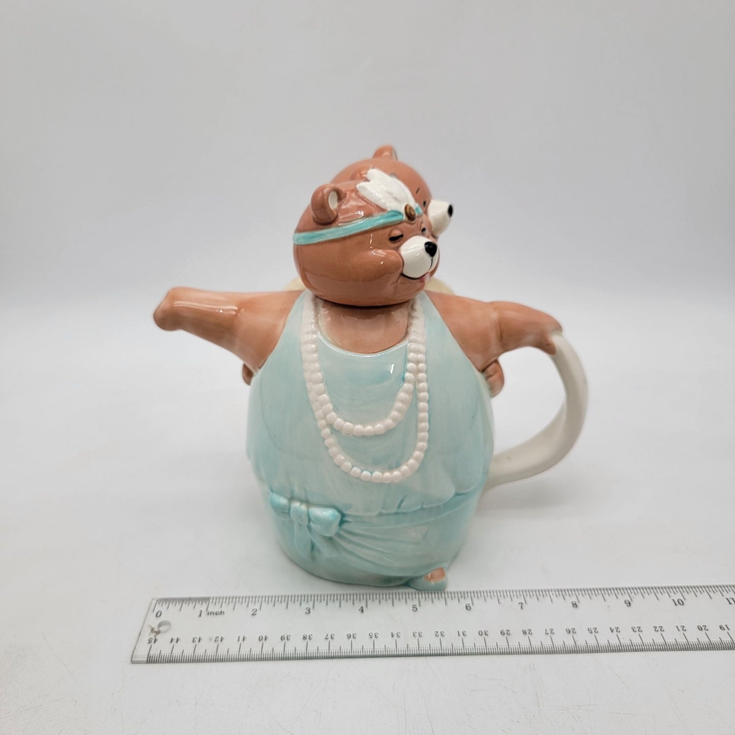 Vintage Applause Dancing Bear Couple Teapot