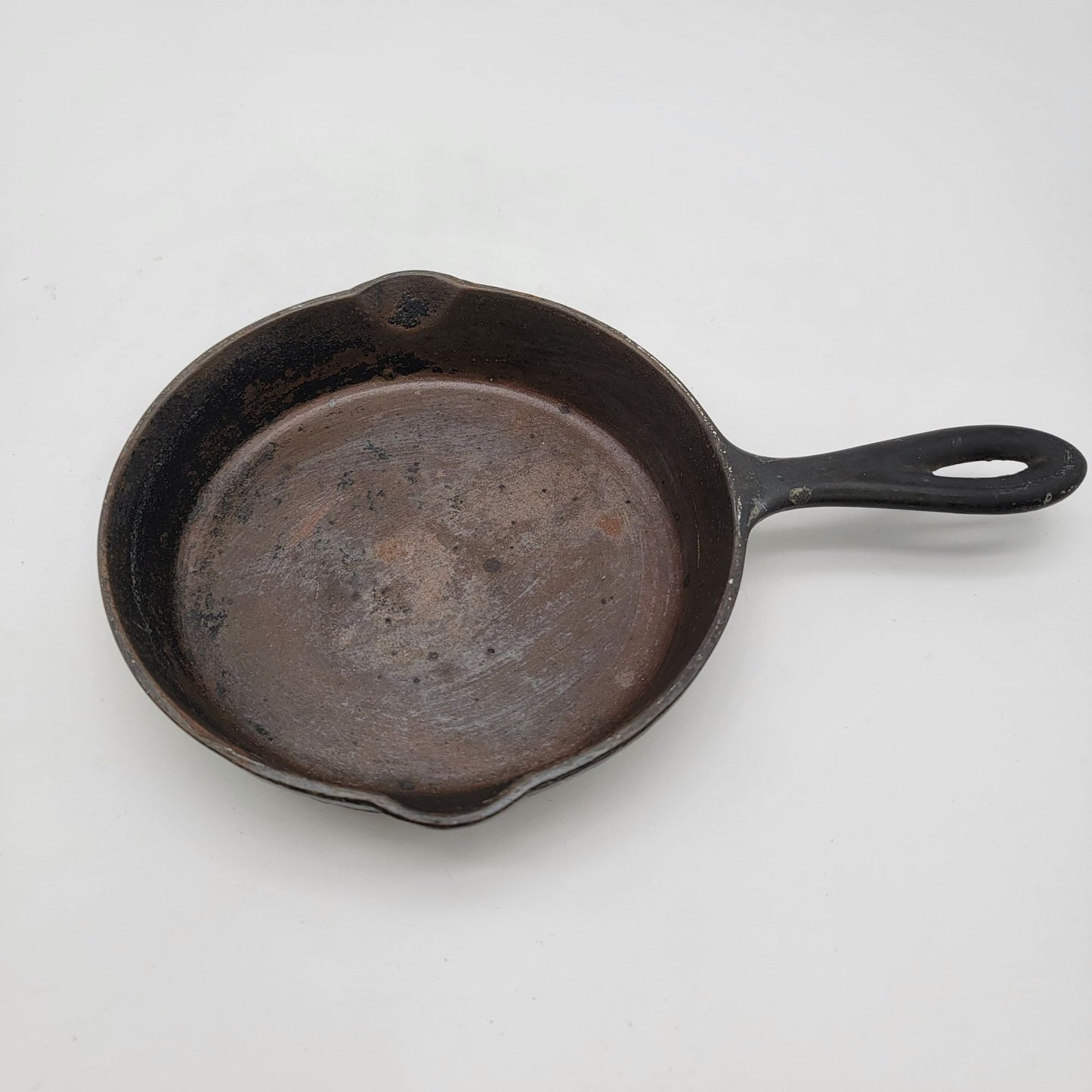 Hand-Painted Vintage Cast Iron Skillet With Winter Scene By June McCasland