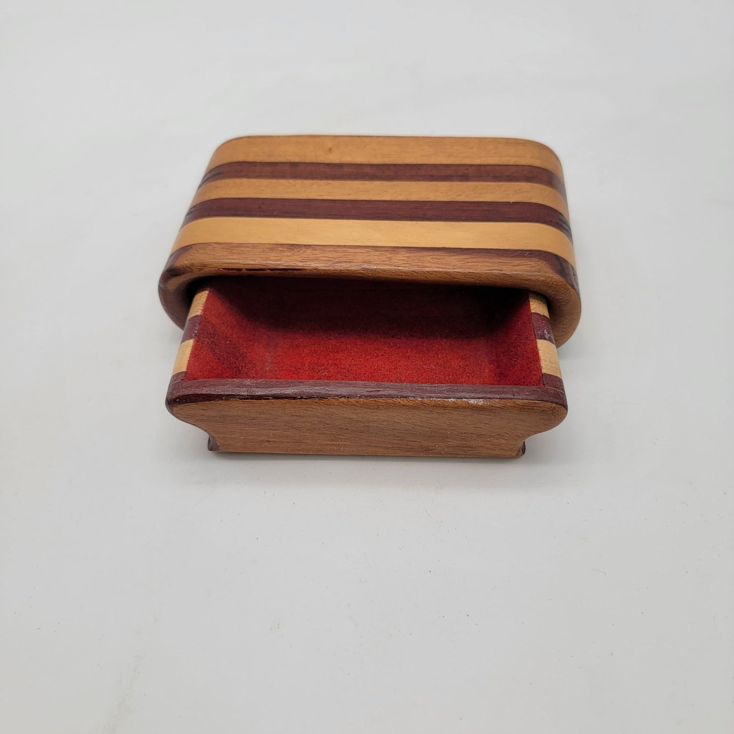 Handcrafted Wooden Marquetry Trinket Box With Sliding Drawer By El Sueno Costa Rica