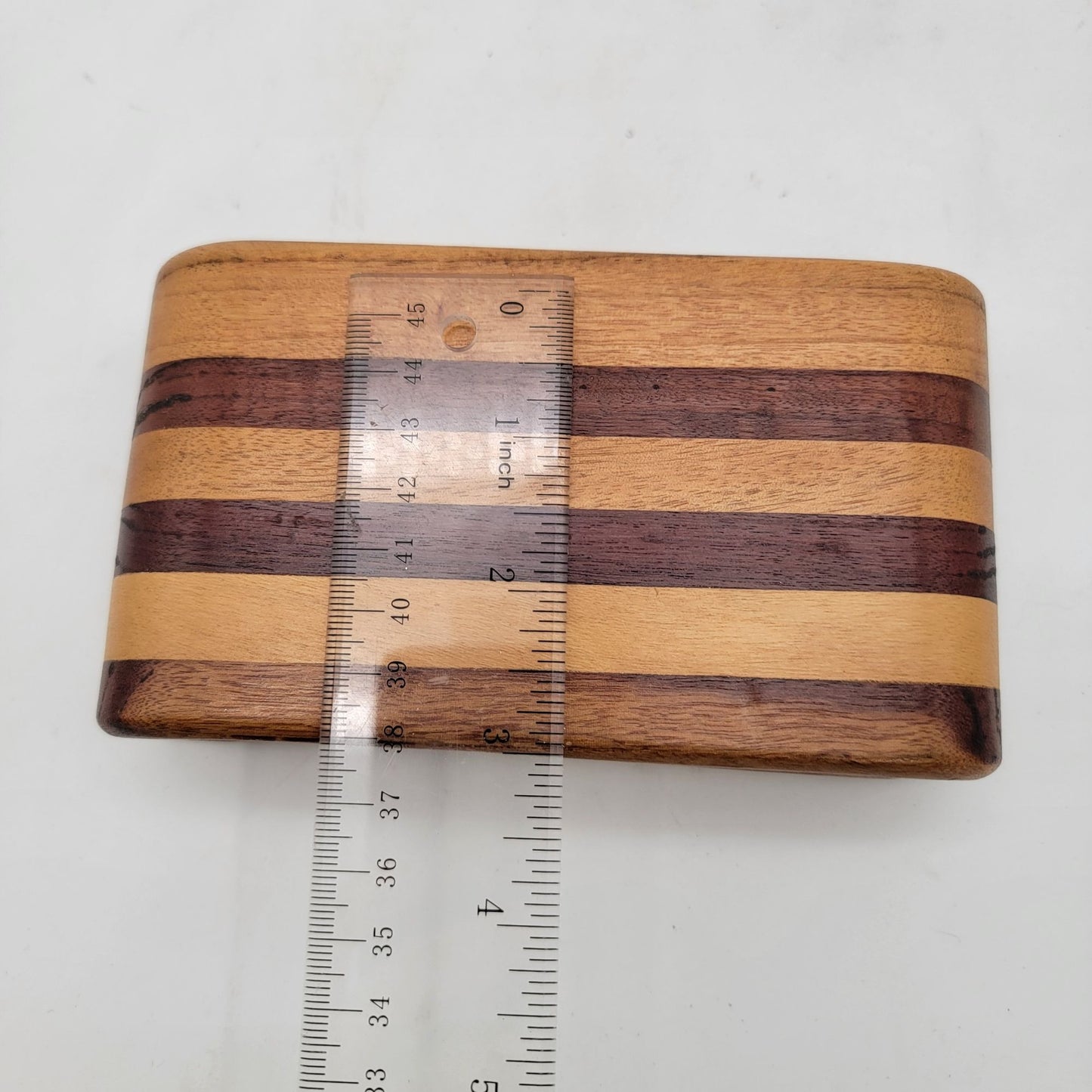 Handcrafted Wooden Marquetry Trinket Box With Sliding Drawer By El Sueno Costa Rica