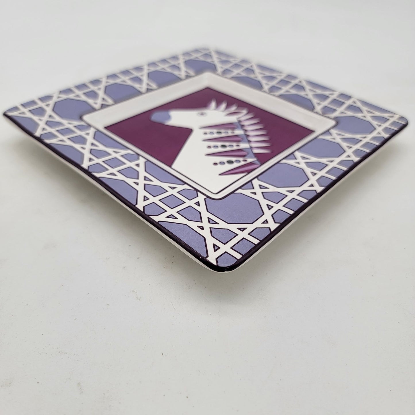 Happy Chic By Jonathan Adler Square Purple Zebra Trinket Dish