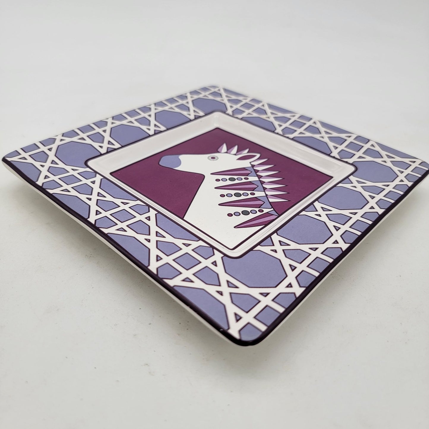 Happy Chic By Jonathan Adler Square Purple Zebra Trinket Dish