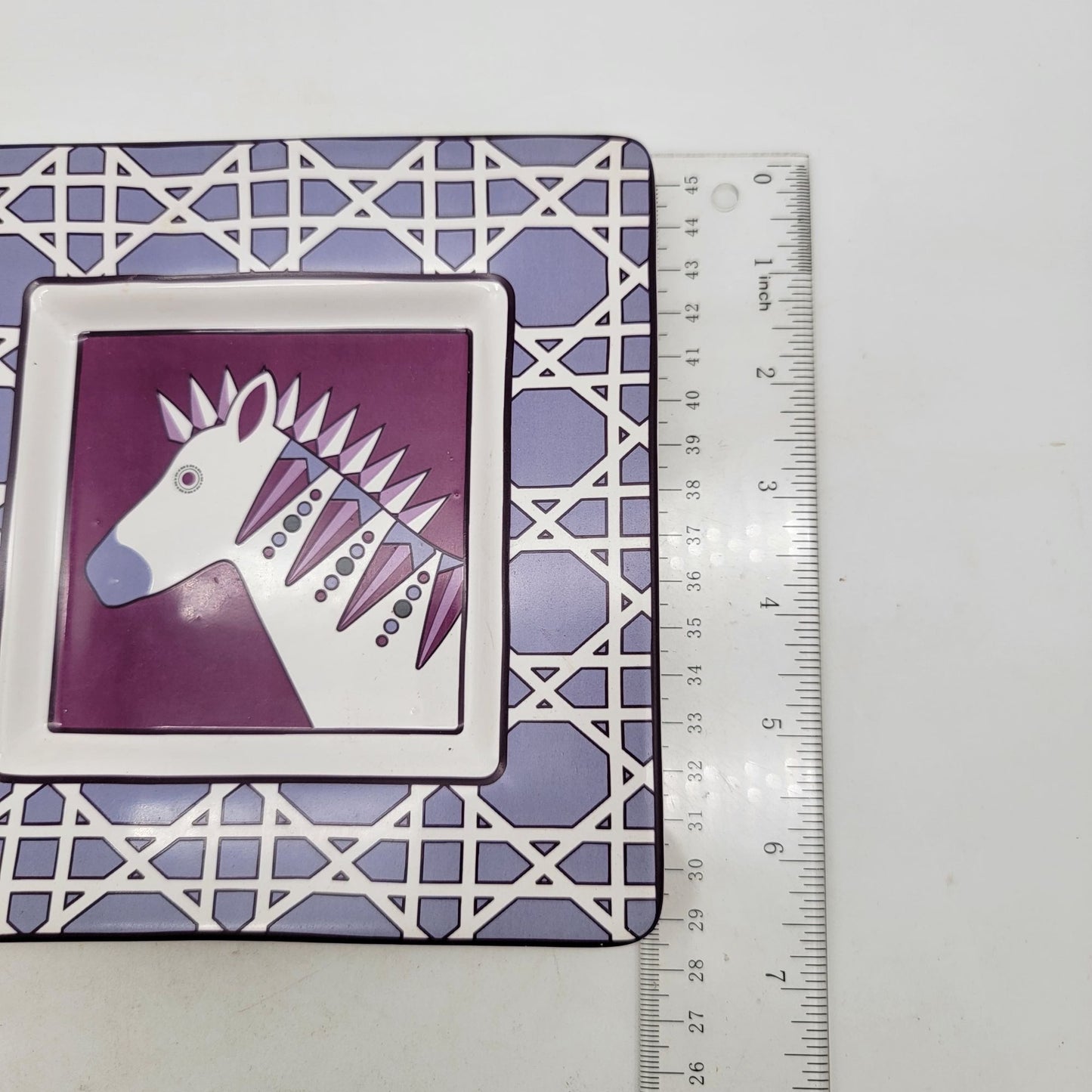 Happy Chic By Jonathan Adler Square Purple Zebra Trinket Dish