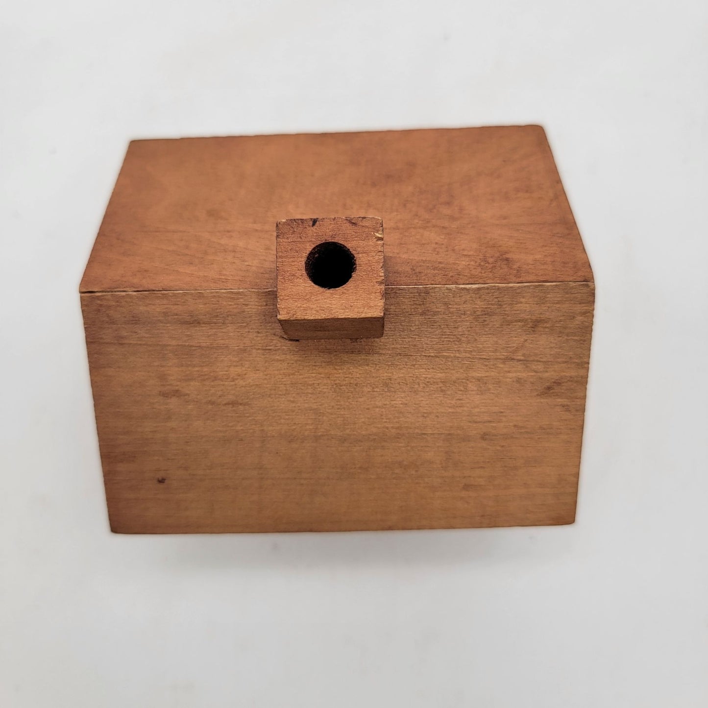 Vintage Wood Log Cabin Incense Burner With Smoking Chimney