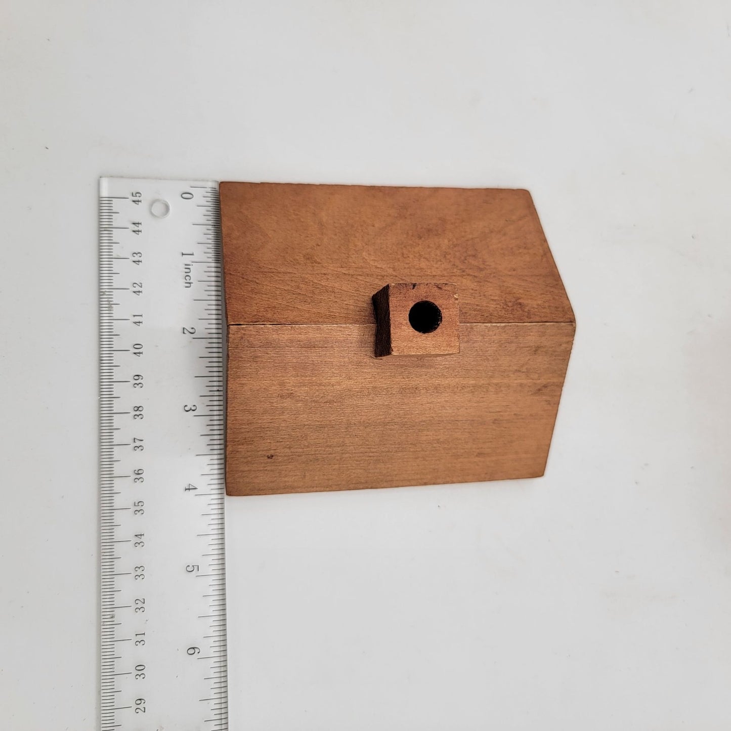 Vintage Wood Log Cabin Incense Burner With Smoking Chimney