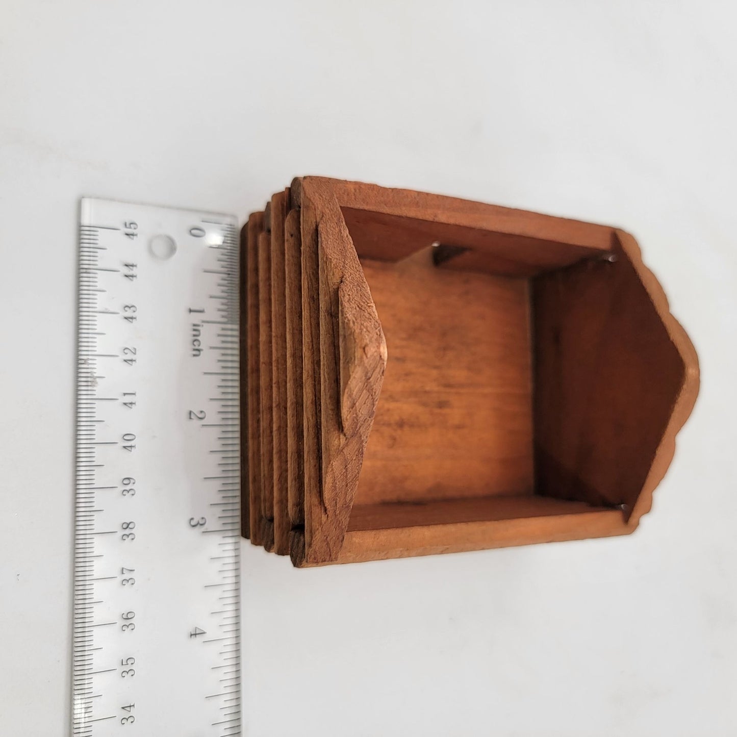 Vintage Wood Log Cabin Incense Burner With Smoking Chimney