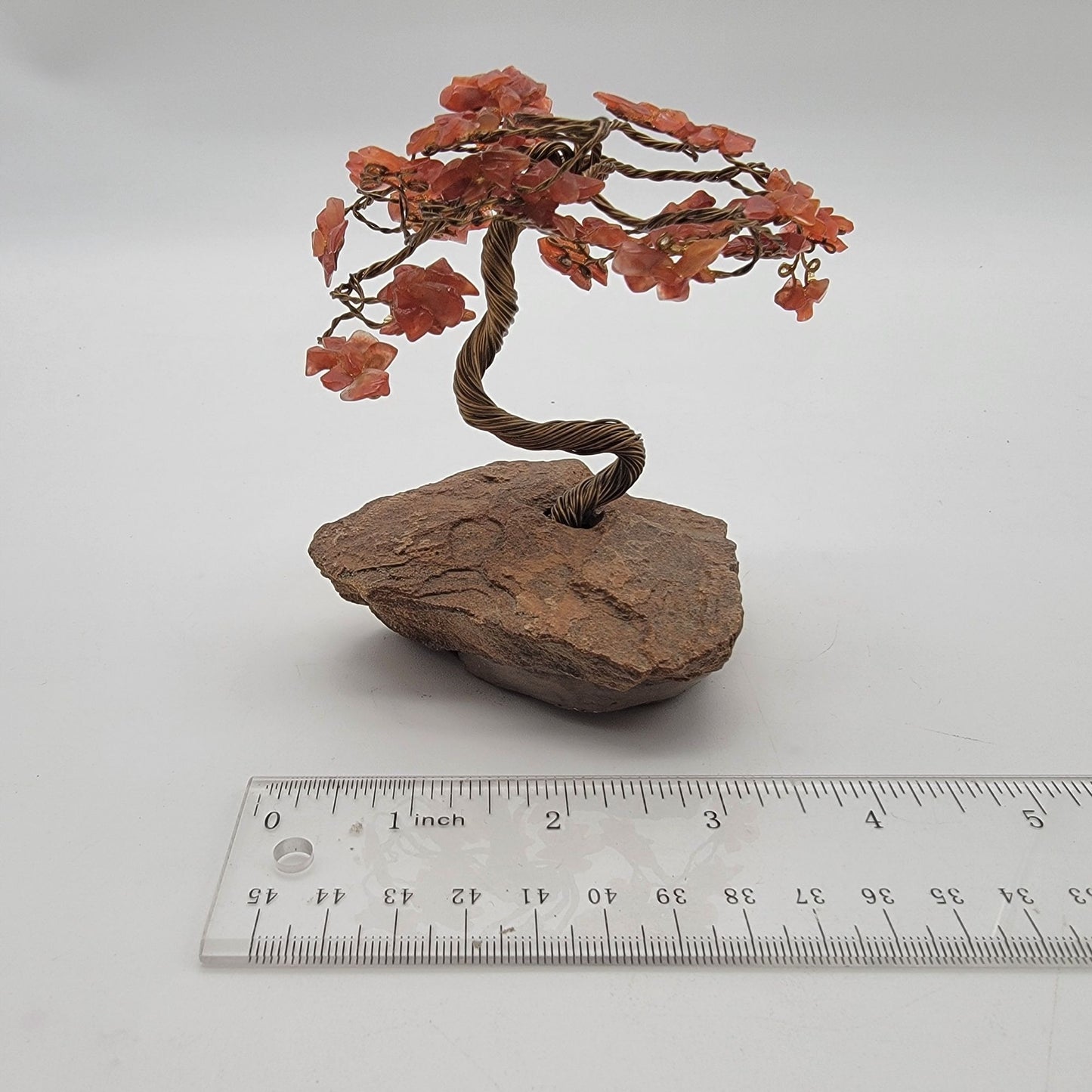 Vintage Carnelian Gemstone Bonsai Tree