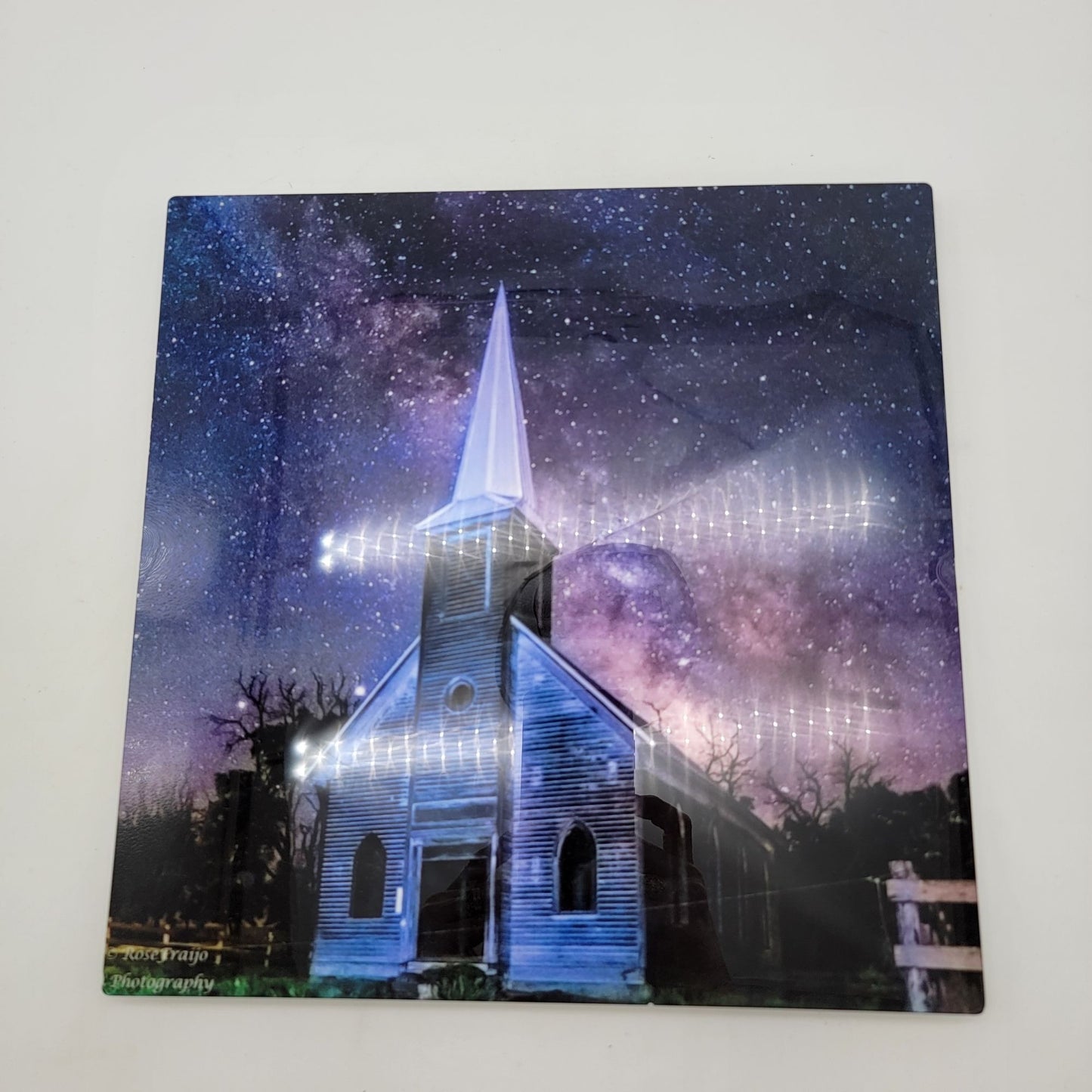Church Under Starry Night Metal Print Wall Art By Rose Fraijo Photography