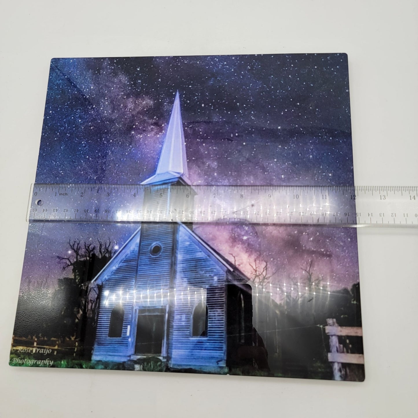 Church Under Starry Night Metal Print Wall Art By Rose Fraijo Photography