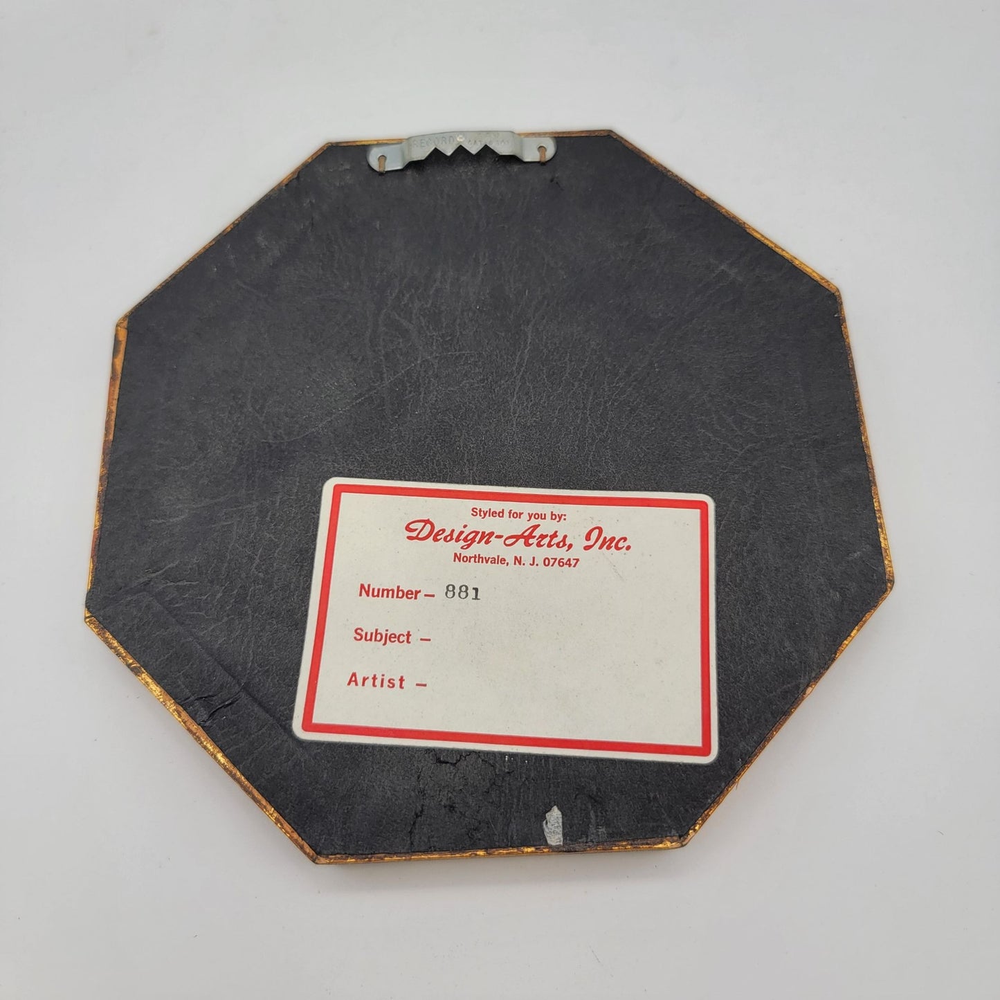 Vintage Design-Arts Octagonal Mirror With Gold Wooden Frame